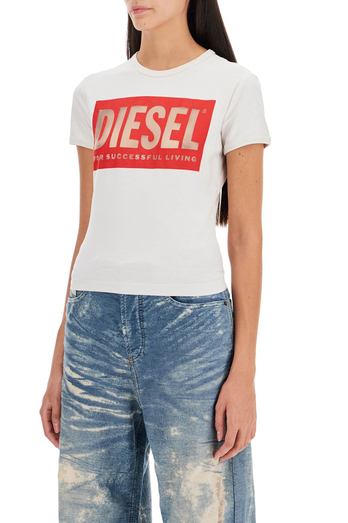 Diesel T-malun T-shirt In White