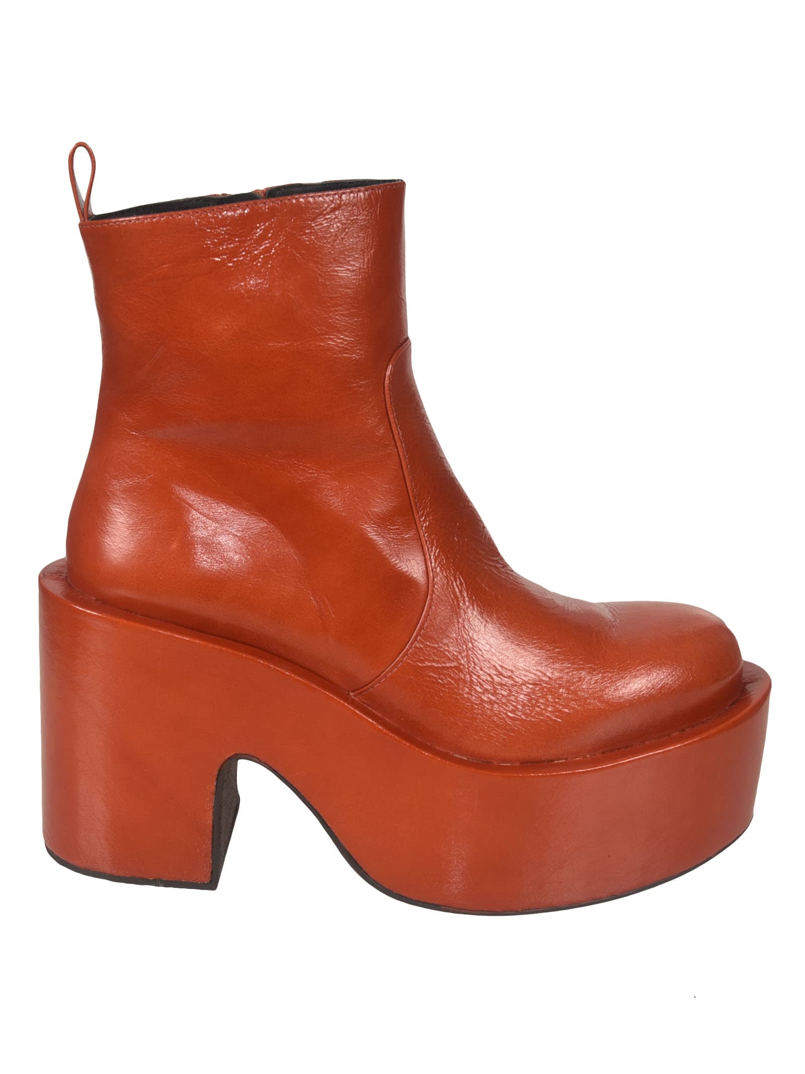 Paloma Barceló Side Zip High Block Heel Ankle Boots