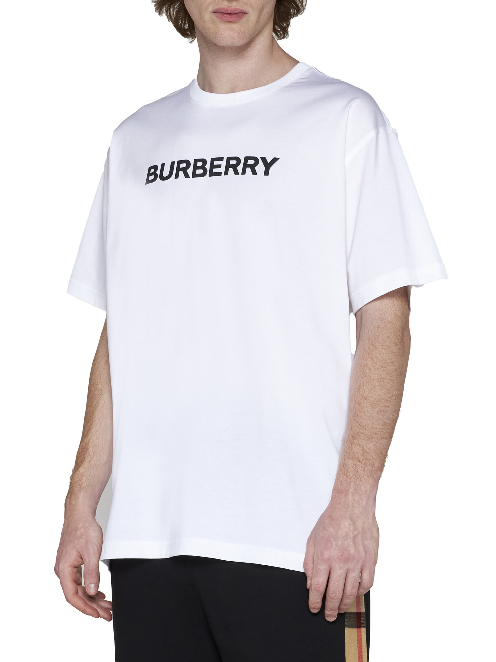 Burberry Oversized T-shirt That Sports The House Logo On The Front In White