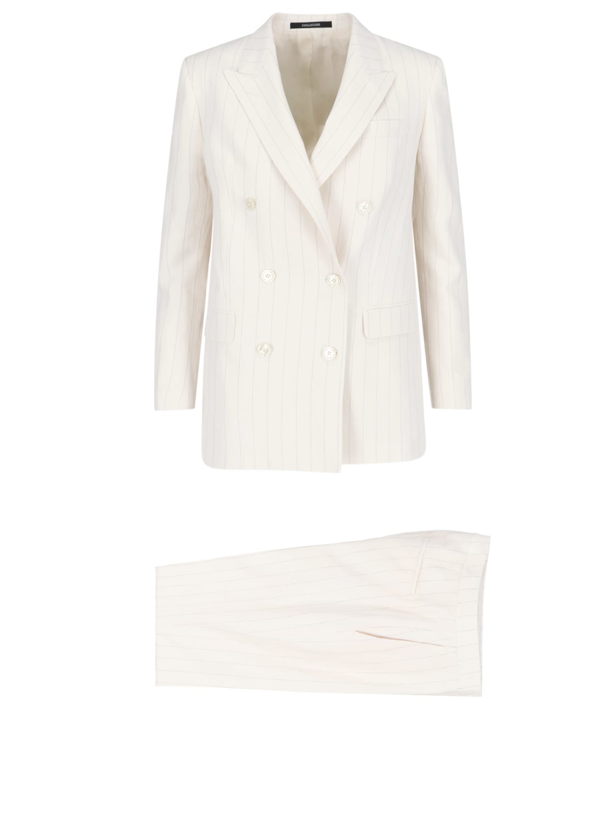 Tagliatore Double-breasted Suit In Neutral