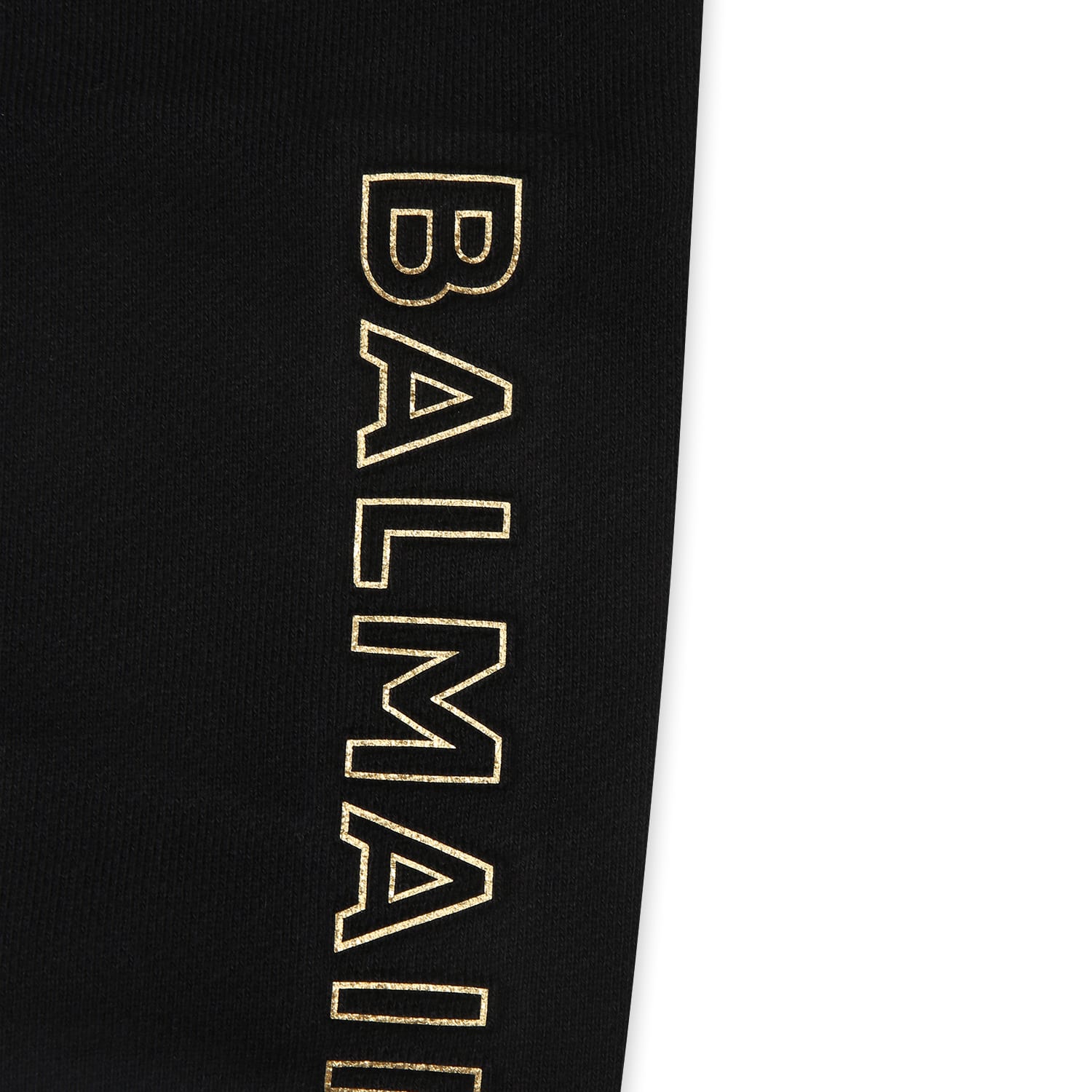 Balmain Black Trousers For Babykids With Logo In Black