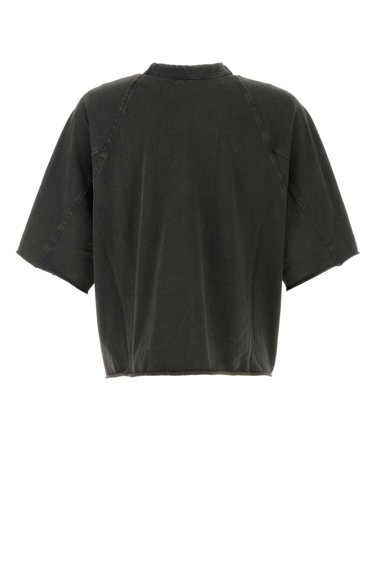 Entire Studios Graphite Cotton Oversize T-shirt In Washedblack
