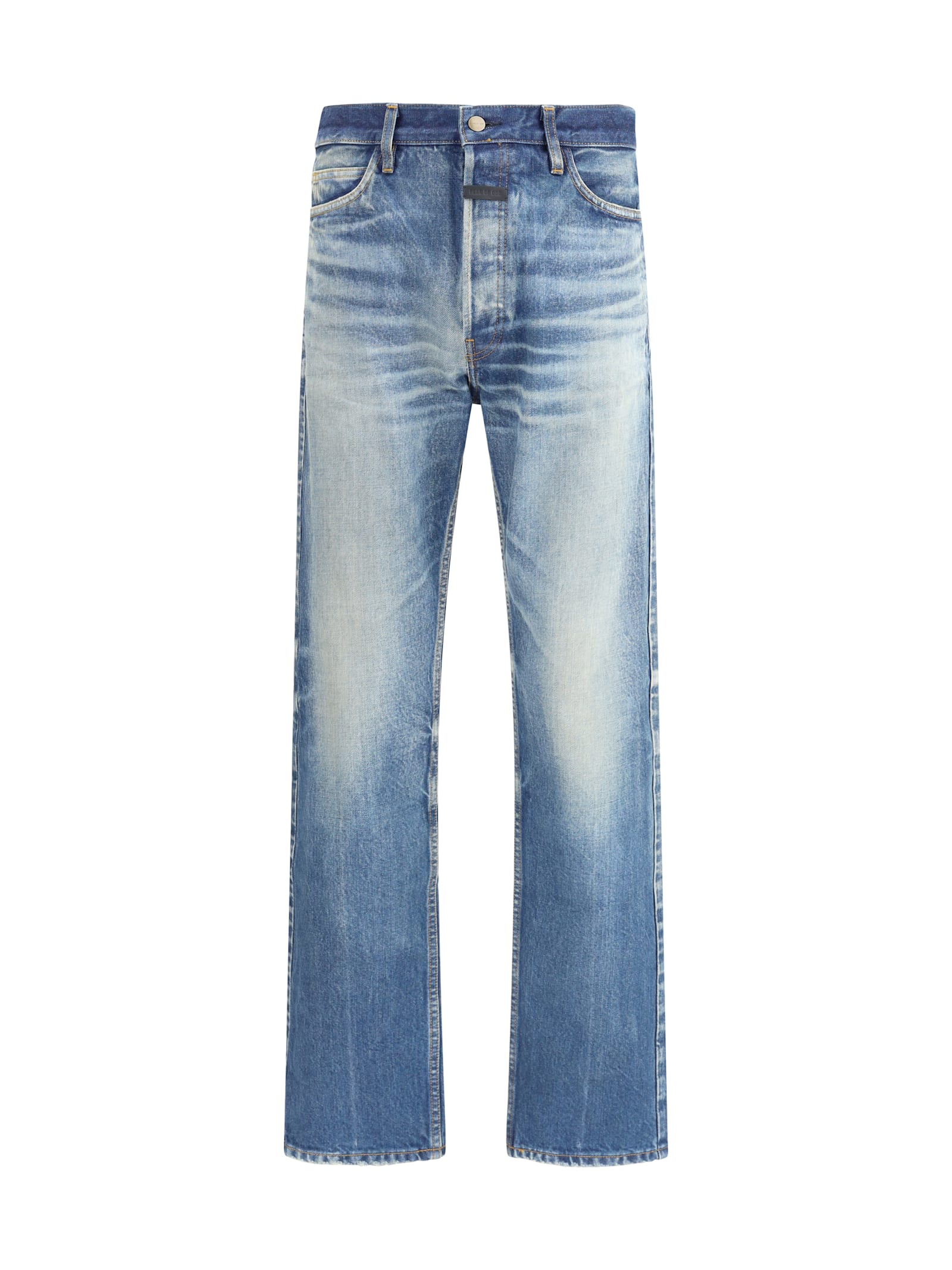 Fear Of God Men Cotton Denim Jeans In Blue