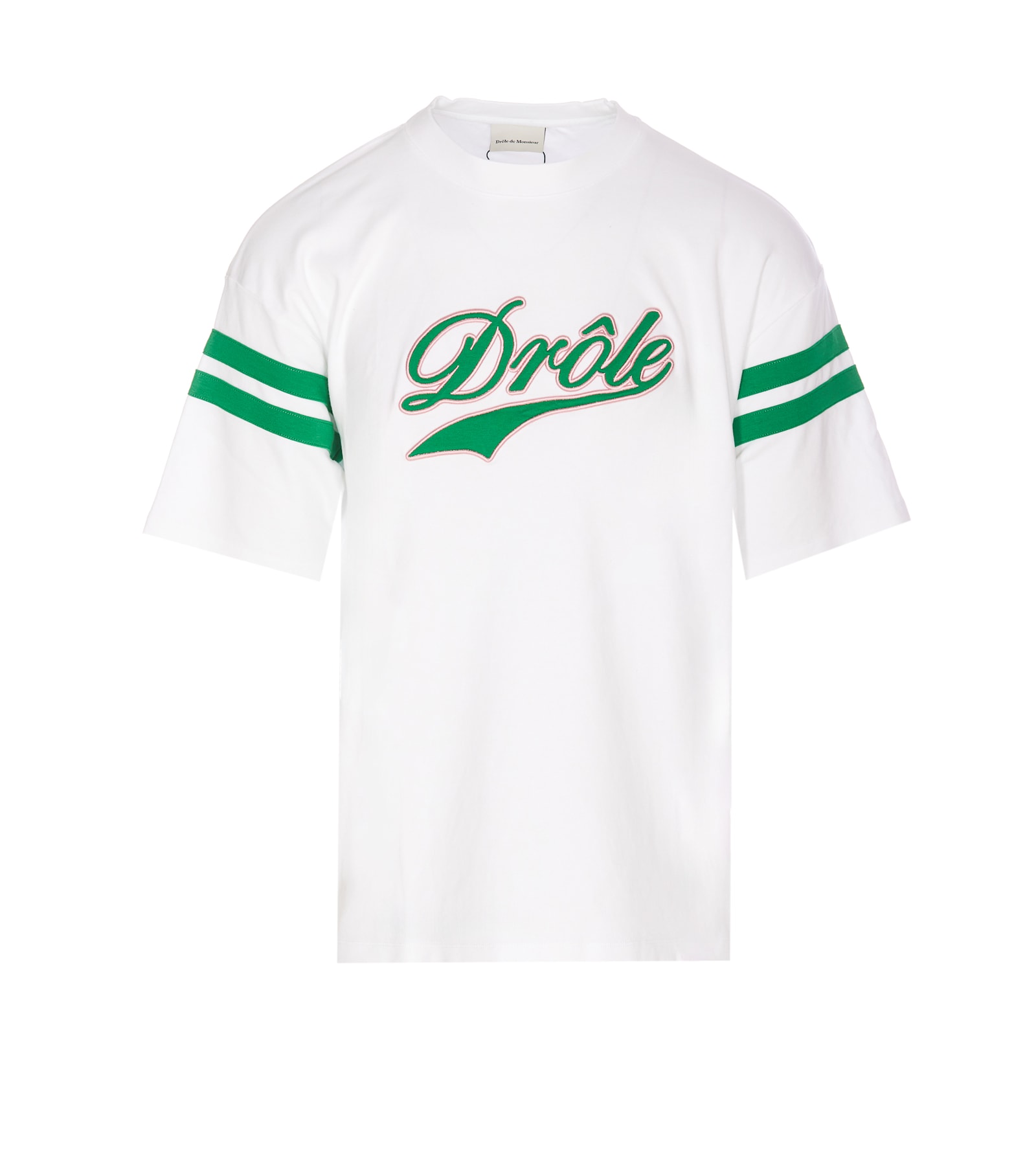 Shop Drôle De Monsieur Le Drole Sport Logo T-shirt In White