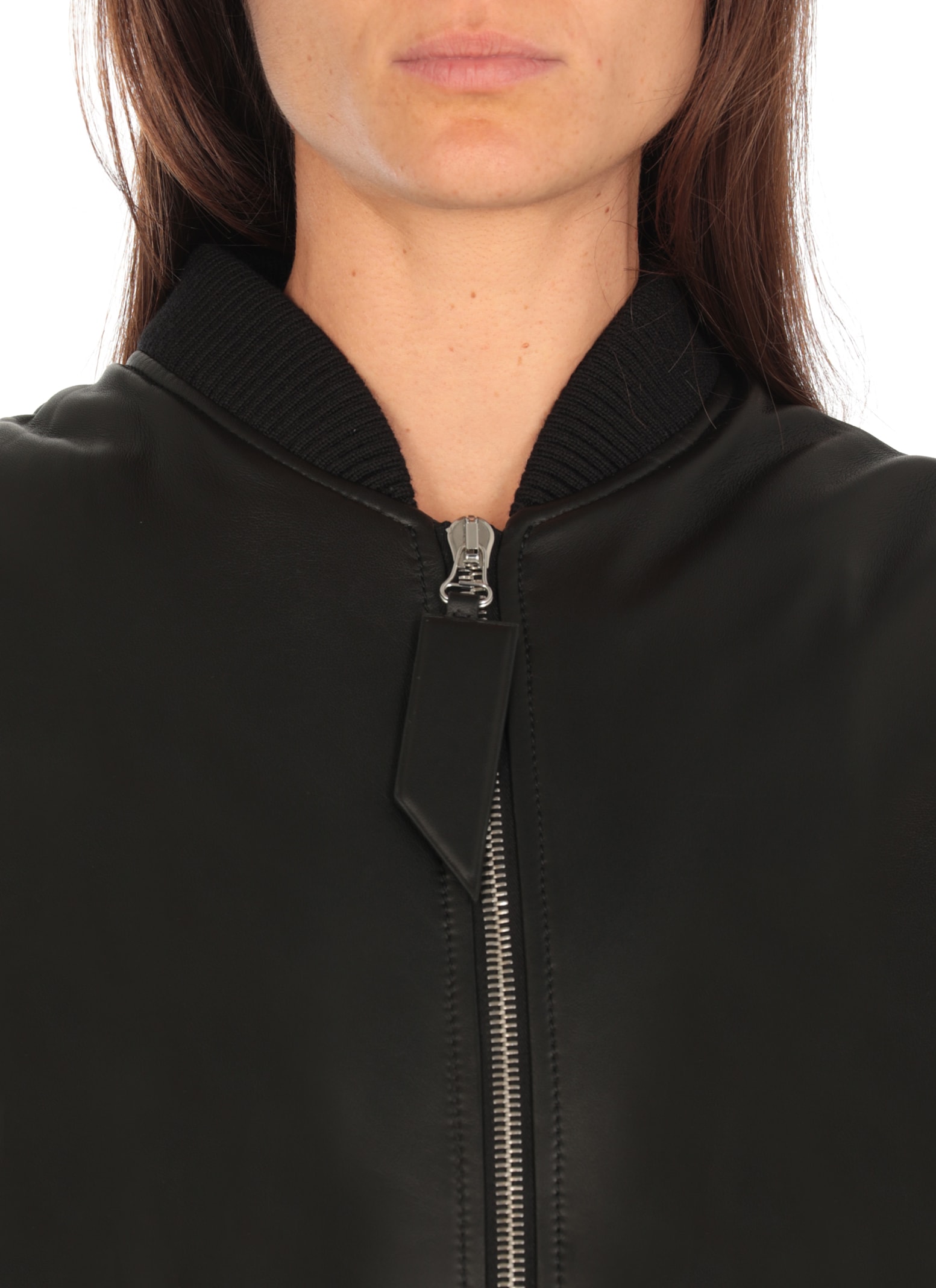 Attico Anja Bomber Front Pockets In Black