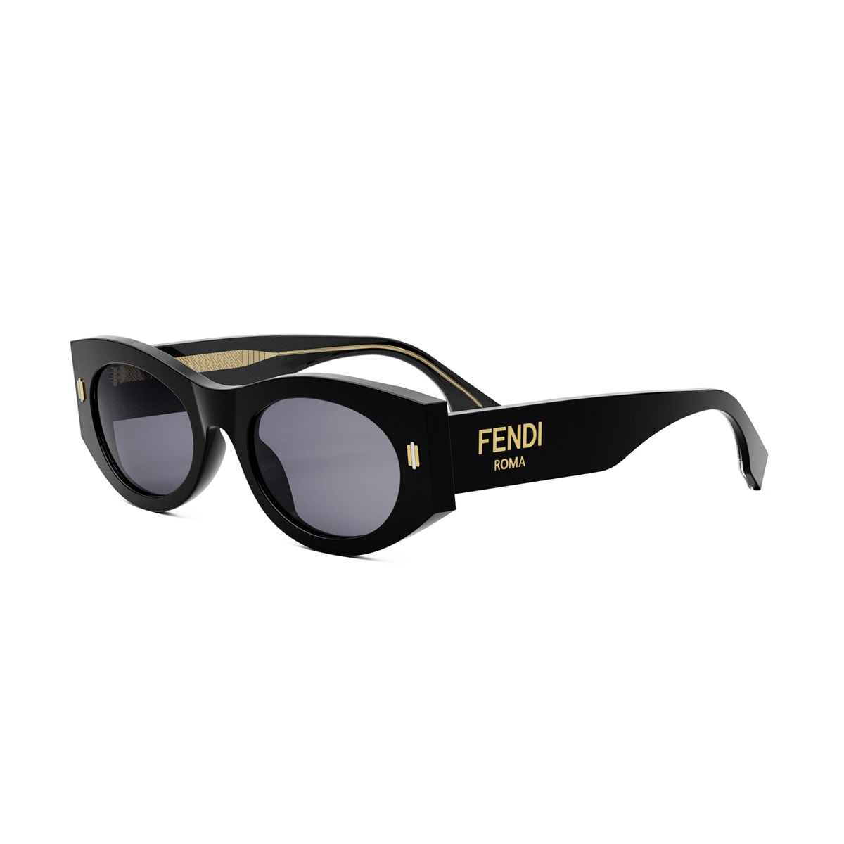 Shop Fendi Fe40125i  Roma Sunglasses In Nero