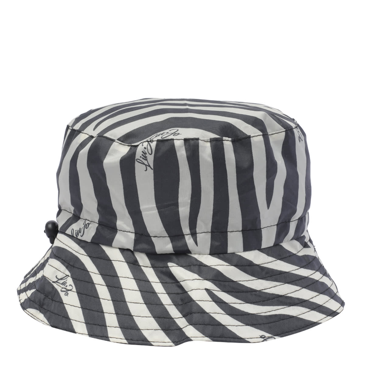 Shop Liu •jo Zebra Motif Bucket Hat In Black