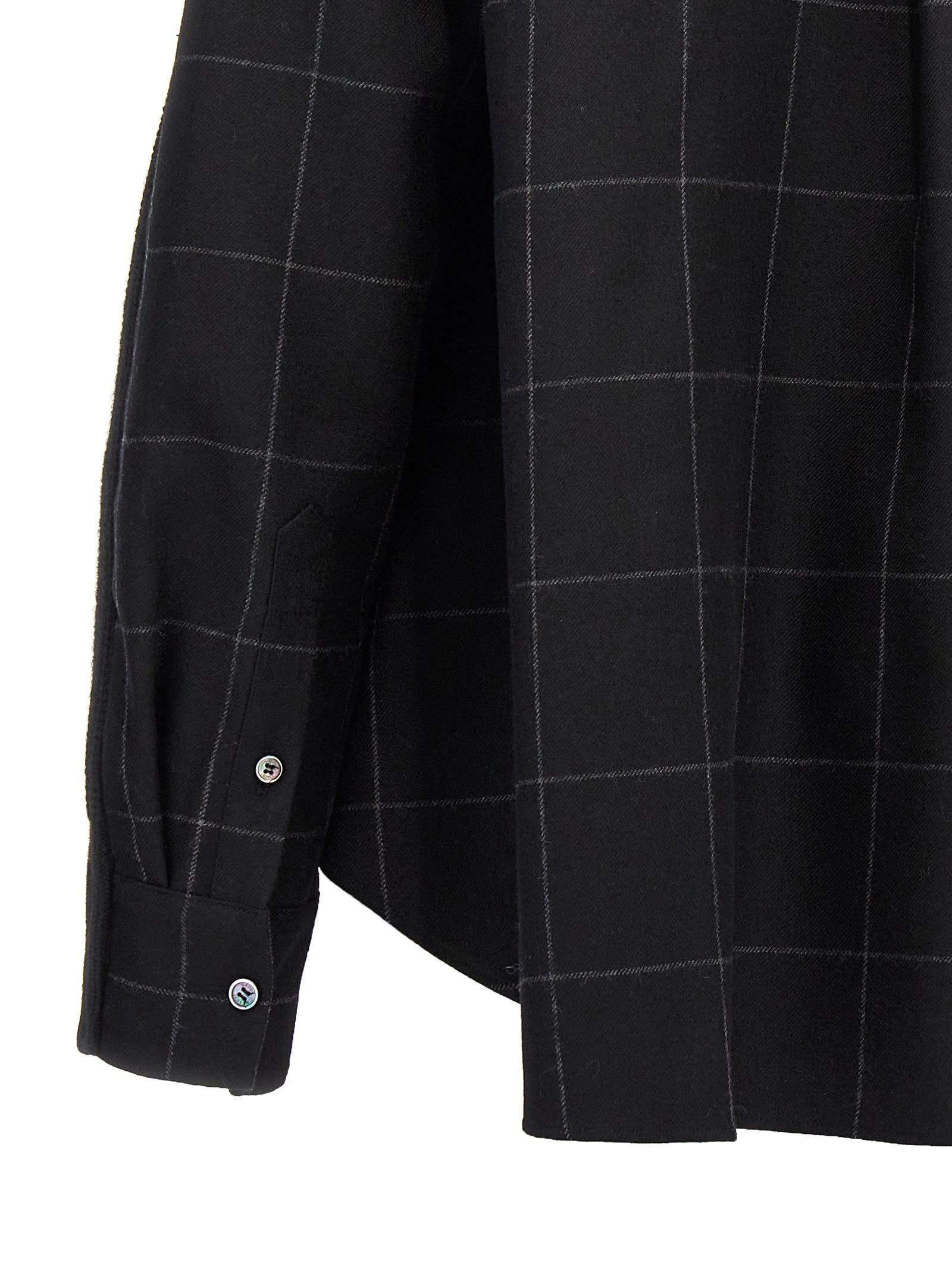 Shop Sacai Windowpane Knit Cardigan In Black