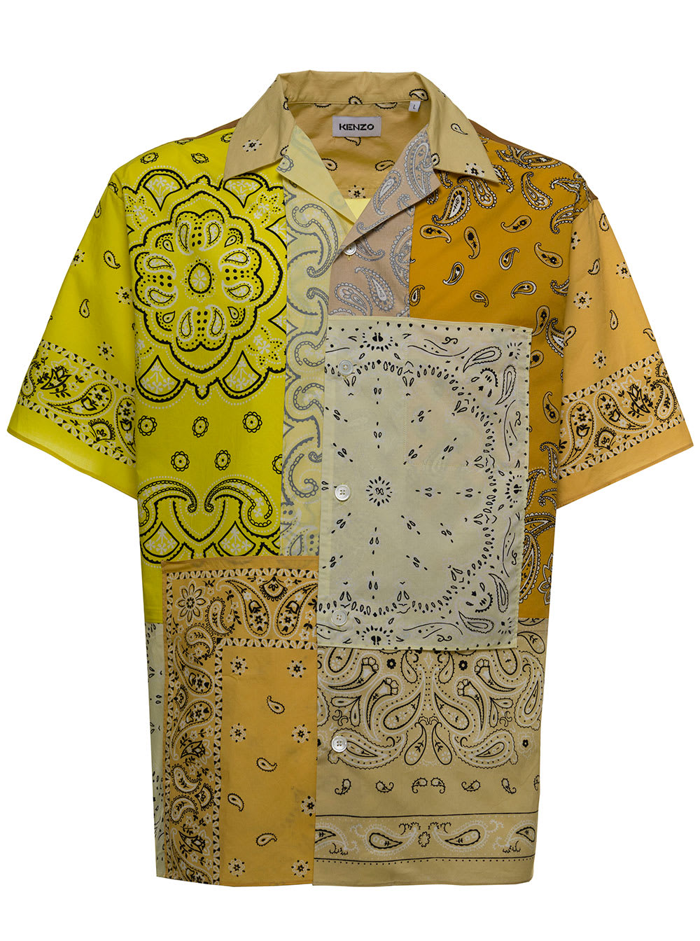 Kenzo Patchwotk Bandana Cotton Shirt