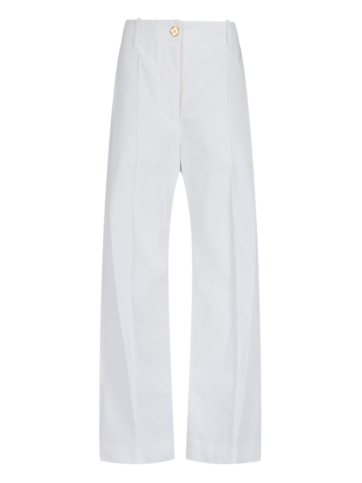 Shop Patou Straight Trousers In White