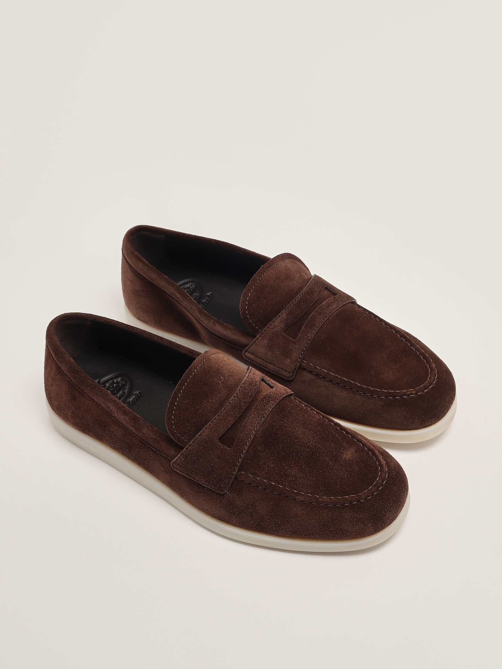 Church's Portsmouth Soft Suede Loafers In Testa Di Moro