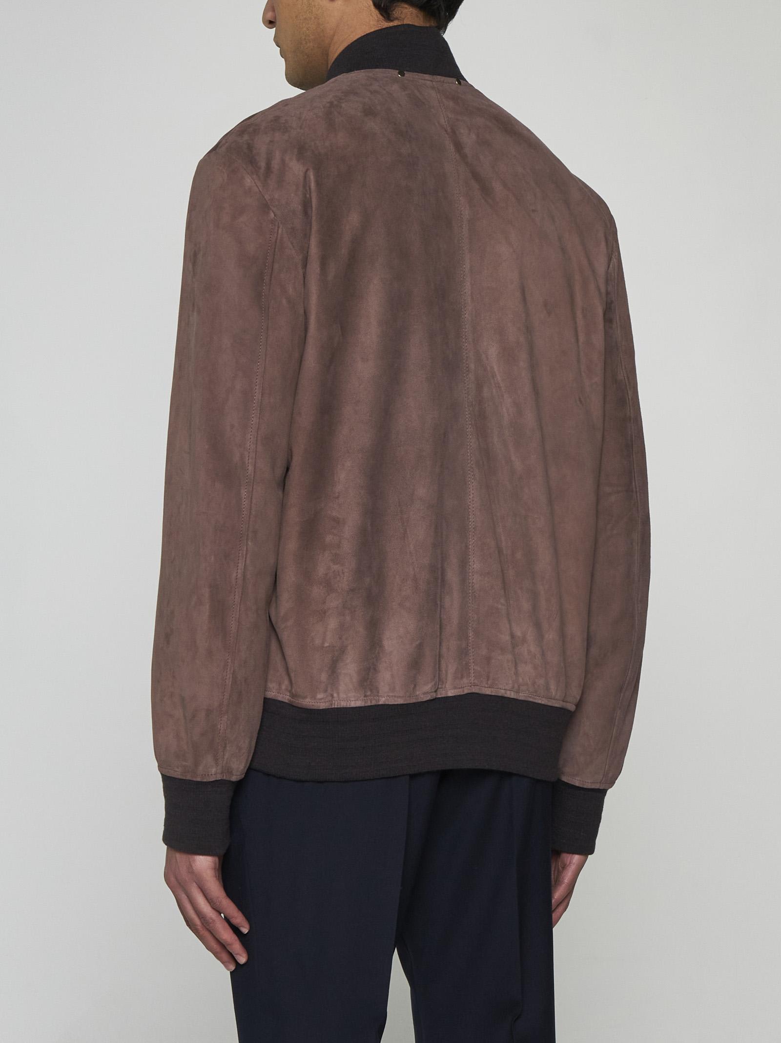 Shop Paul Smith Suede Bomber Jacket