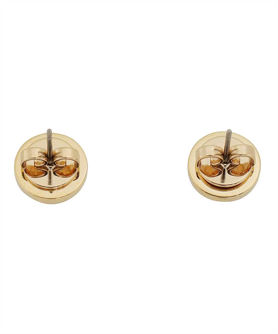 Shop Tory Burch Kira Enamel Circle-stud Earrings In Tory Gold / New Ivory