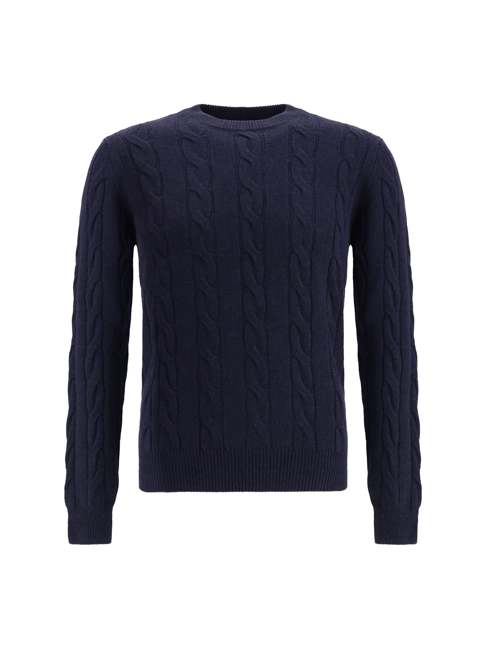 Aragona Braided-effect Crewneck Sweater In Blue