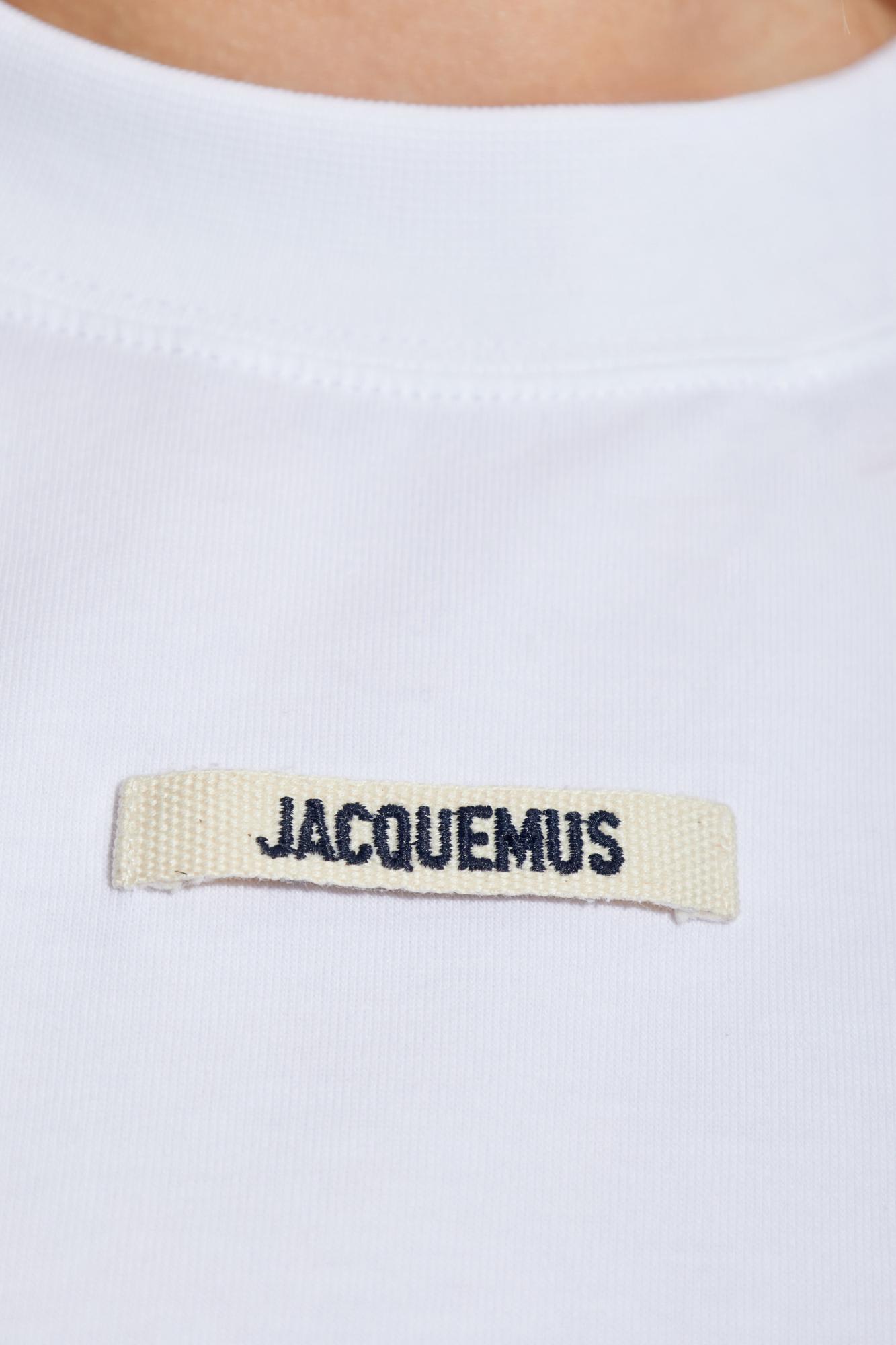 Jacquemus The Gros Grain Long-sleeved T-shirt In Gray