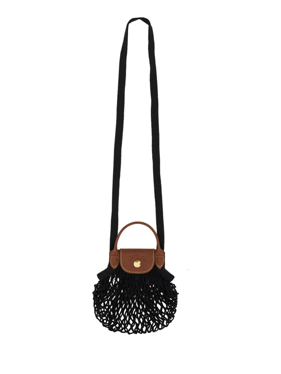 Longchamp Le Pliage Filet Mini Bag In Black