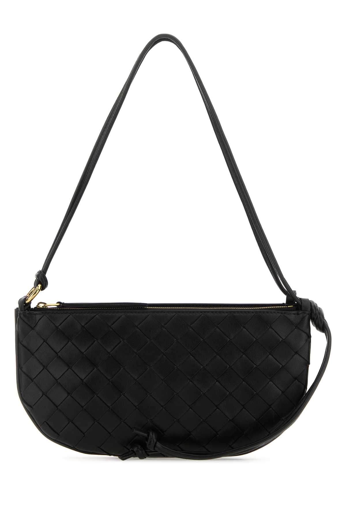 BOTTEGA VENETA BLACK LEATHER GEMELLI SHOULDER BAG