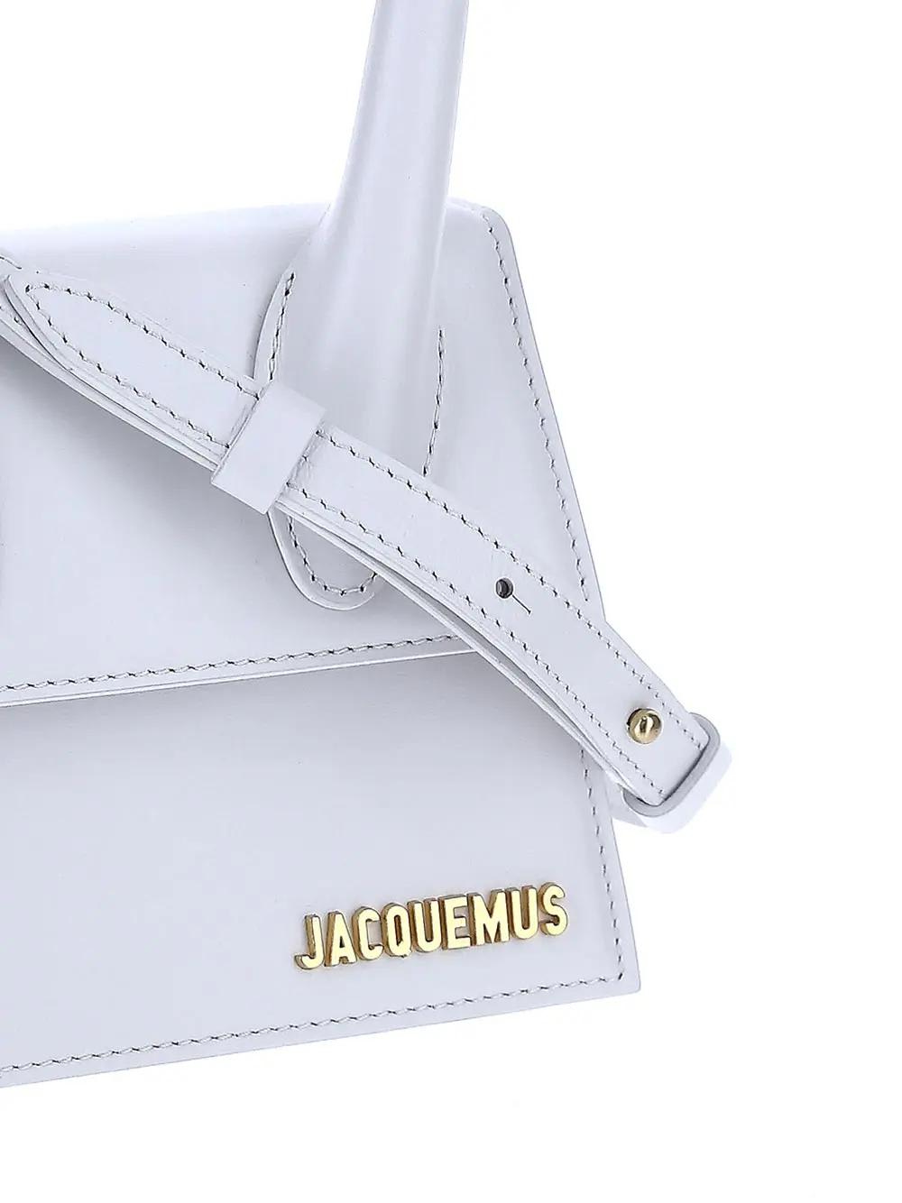 Shop Jacquemus Le Chiquito Moyen Handbag In 100 White