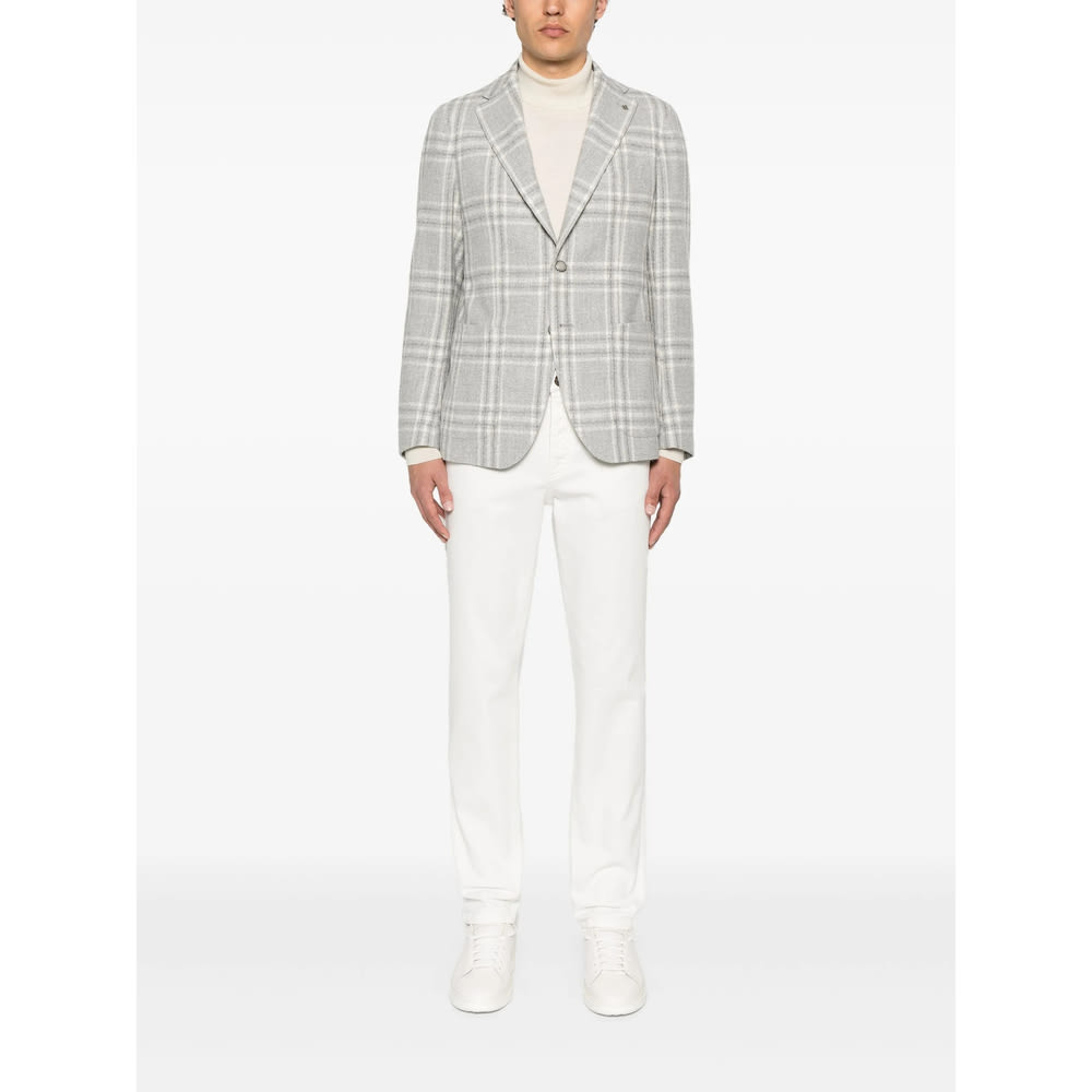 Tagliatore Single-breasted Blazer In Gray