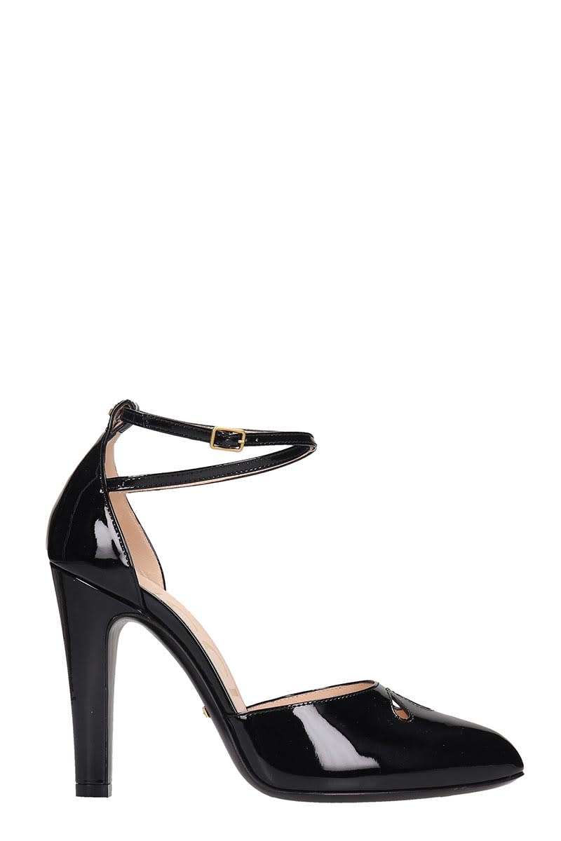 Buy Gucci Sandals In Black Patent Leather online, shop Gucci shoes with free shipping