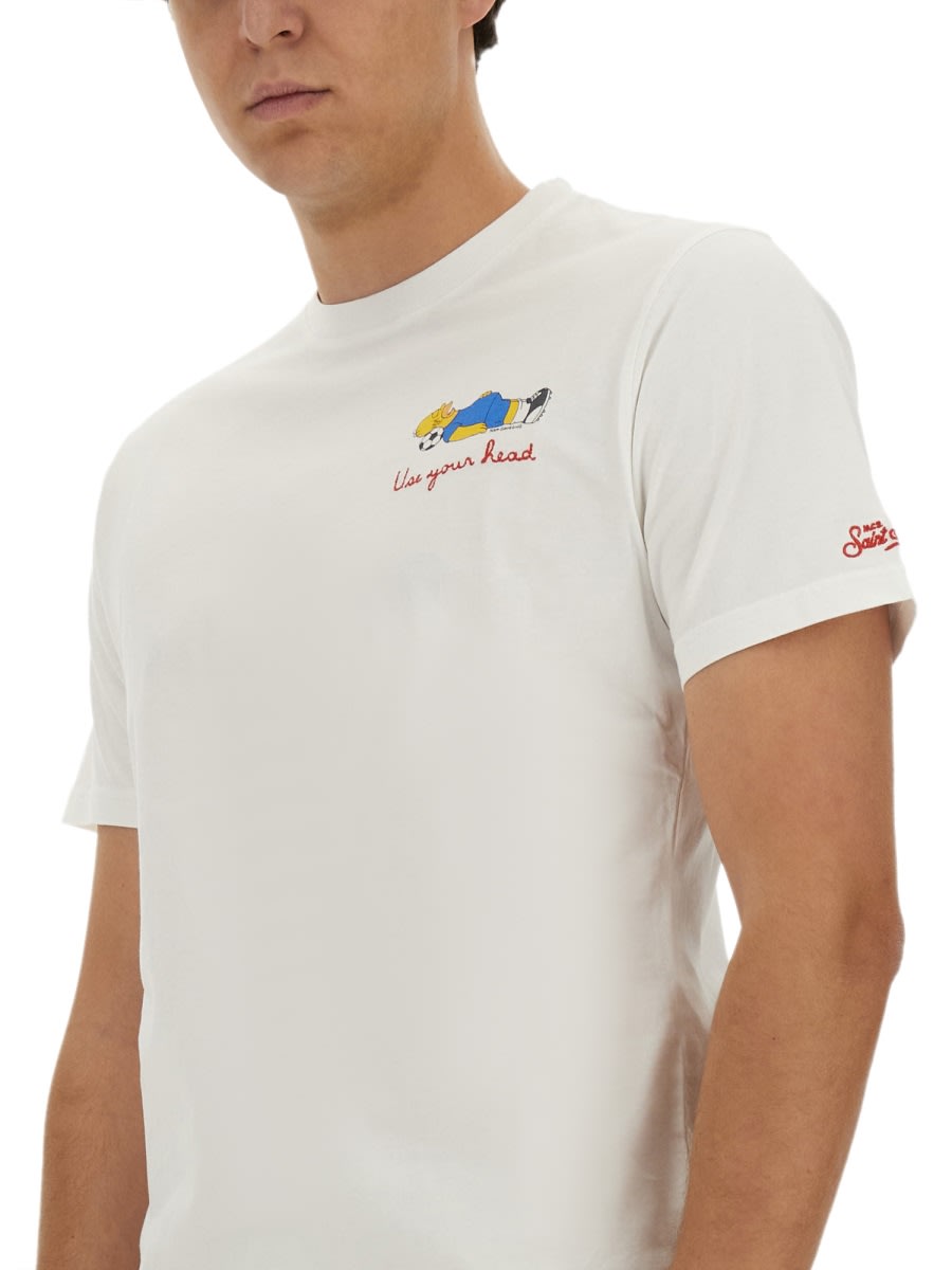 Shop Mc2 Saint Barth Cotton T-shirt In White
