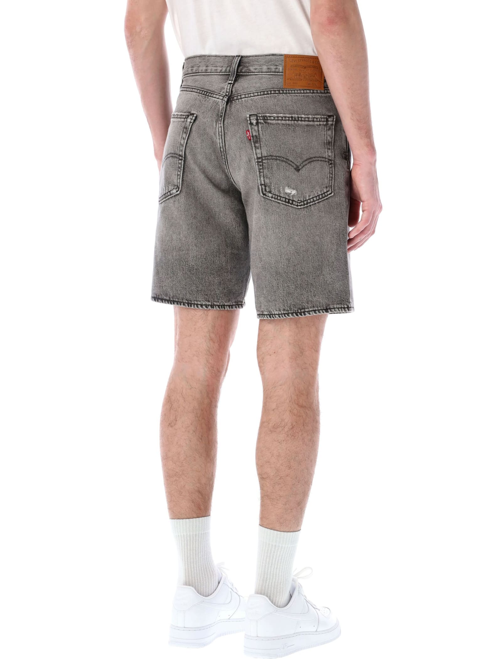 Shop Levi's 468 Stay Loose Shorts In Grey Wash