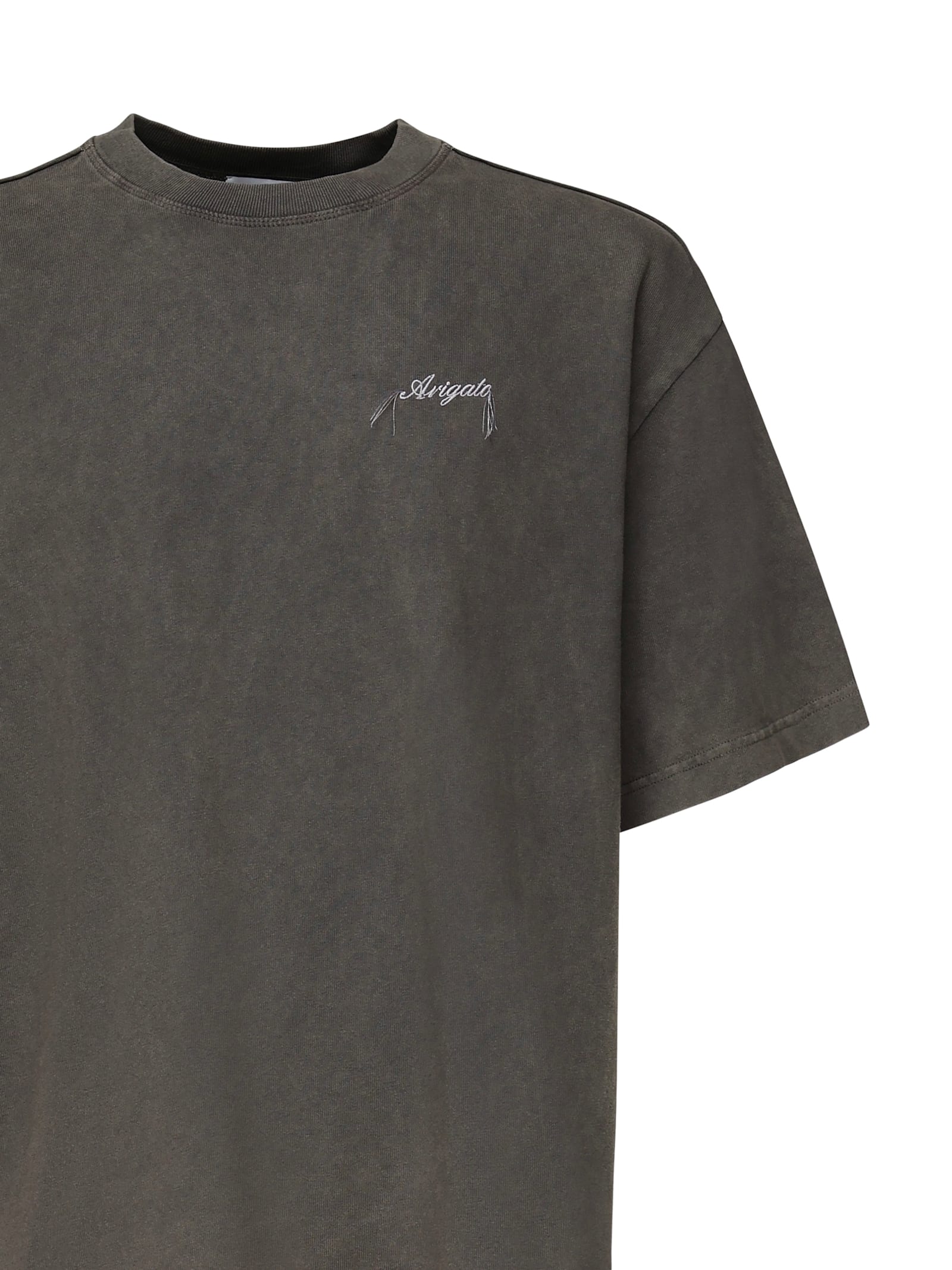 Axel Arigato T-shirt With Washed-effect Logo In Gray