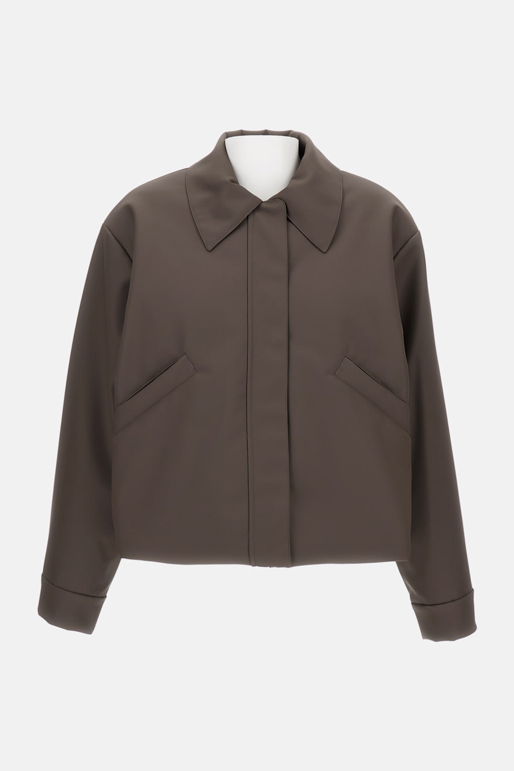 Kassl Editions Short Rubber Bomber Jacket In Gray