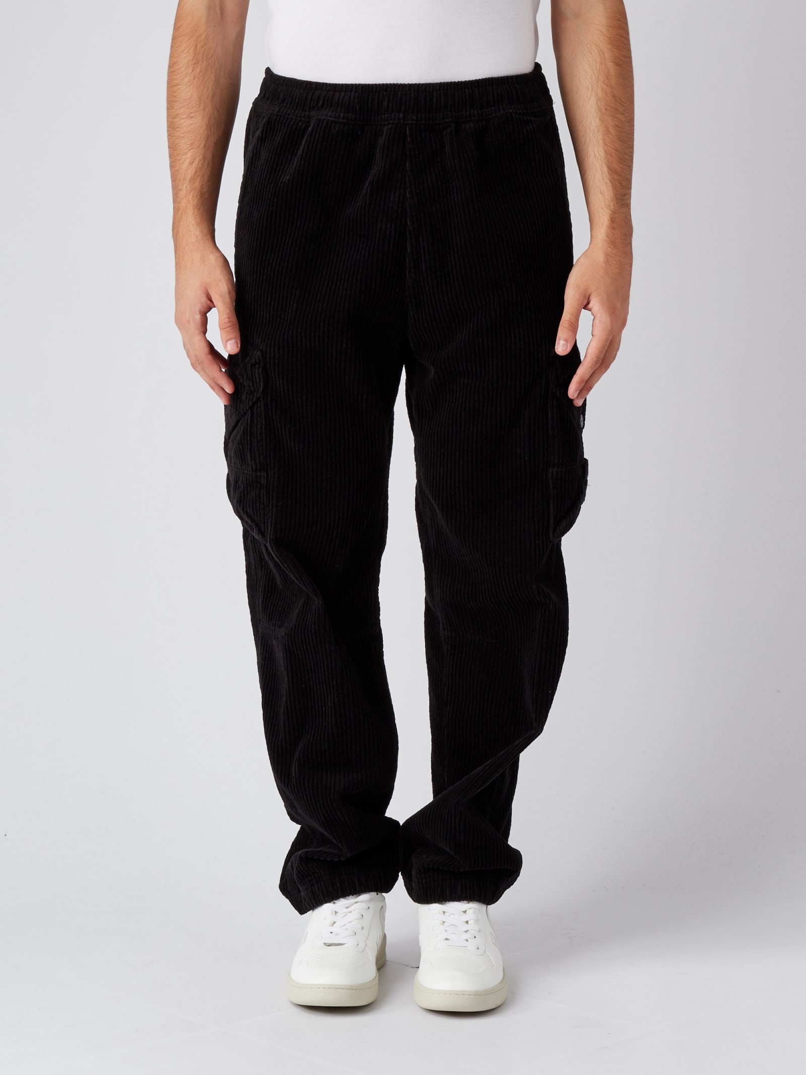 Stone Island Pantalone Loose Trousers In Nero | ModeSens