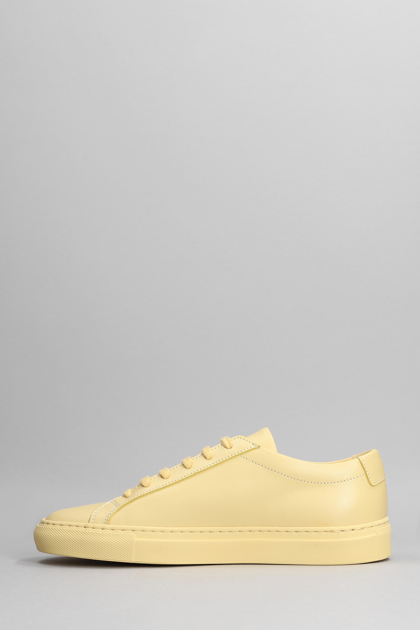 Shop Common Projects Achille Sneakers In Yellow Leather