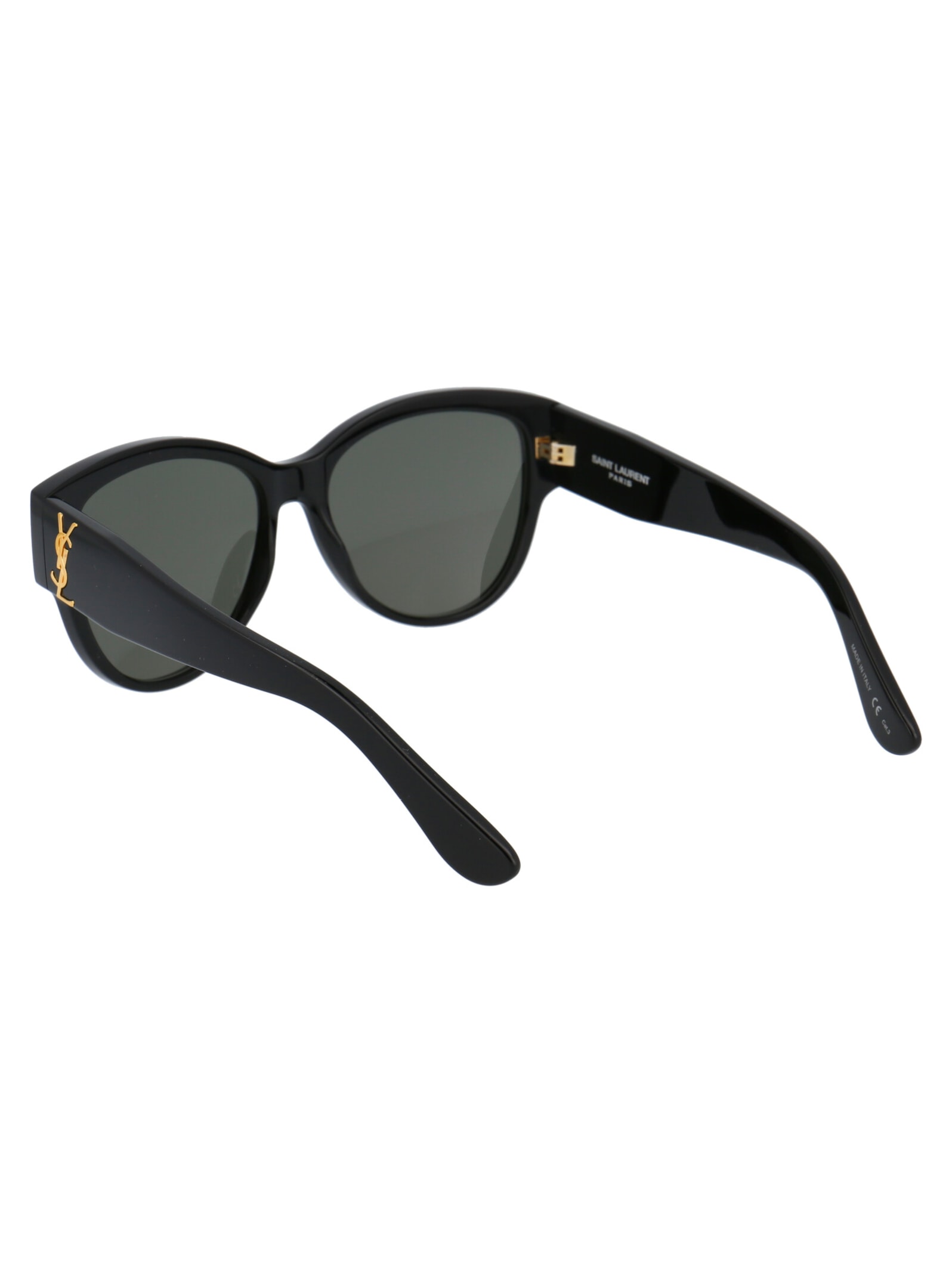 Saint Laurent Unisex Black M3 Oval-frame Sunglasses In Black