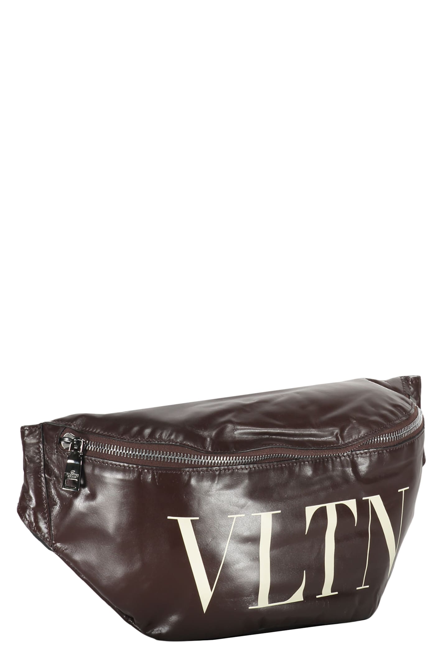 Valentino Leather Belt Bag In Brown