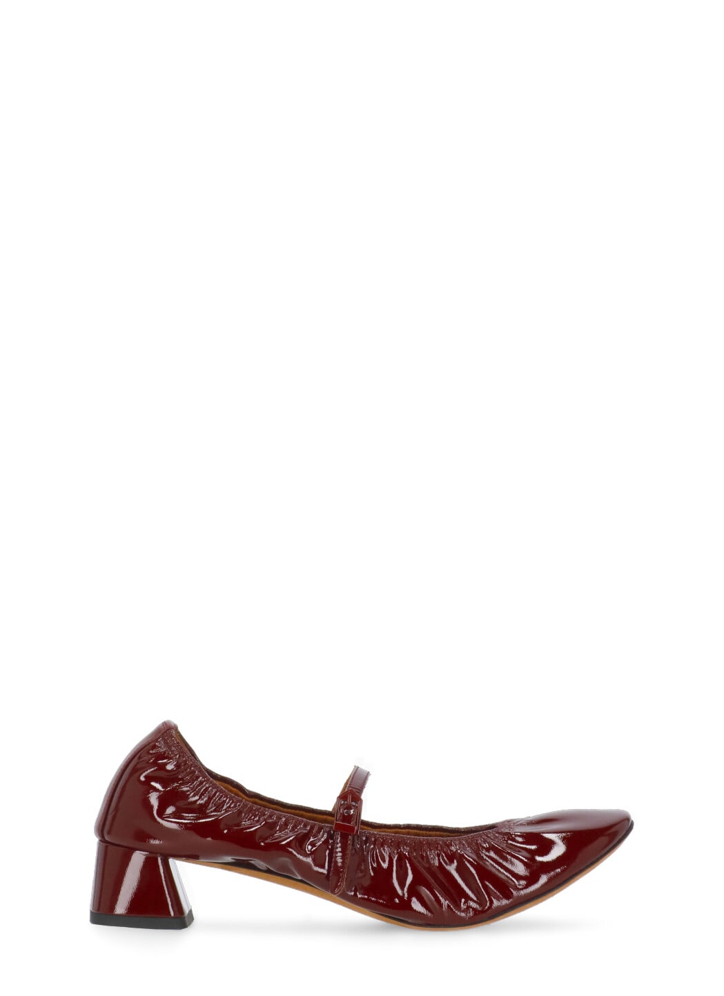 Shop Lanvin Leather Ballet Shoes In Bordeaux