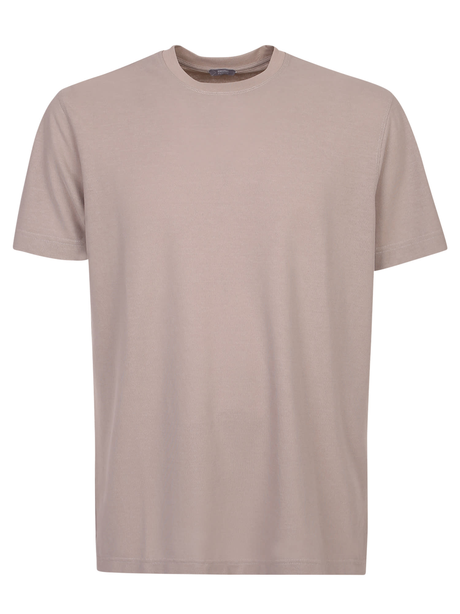 Shop Zanone Roundneck T-shirt  In Taupe