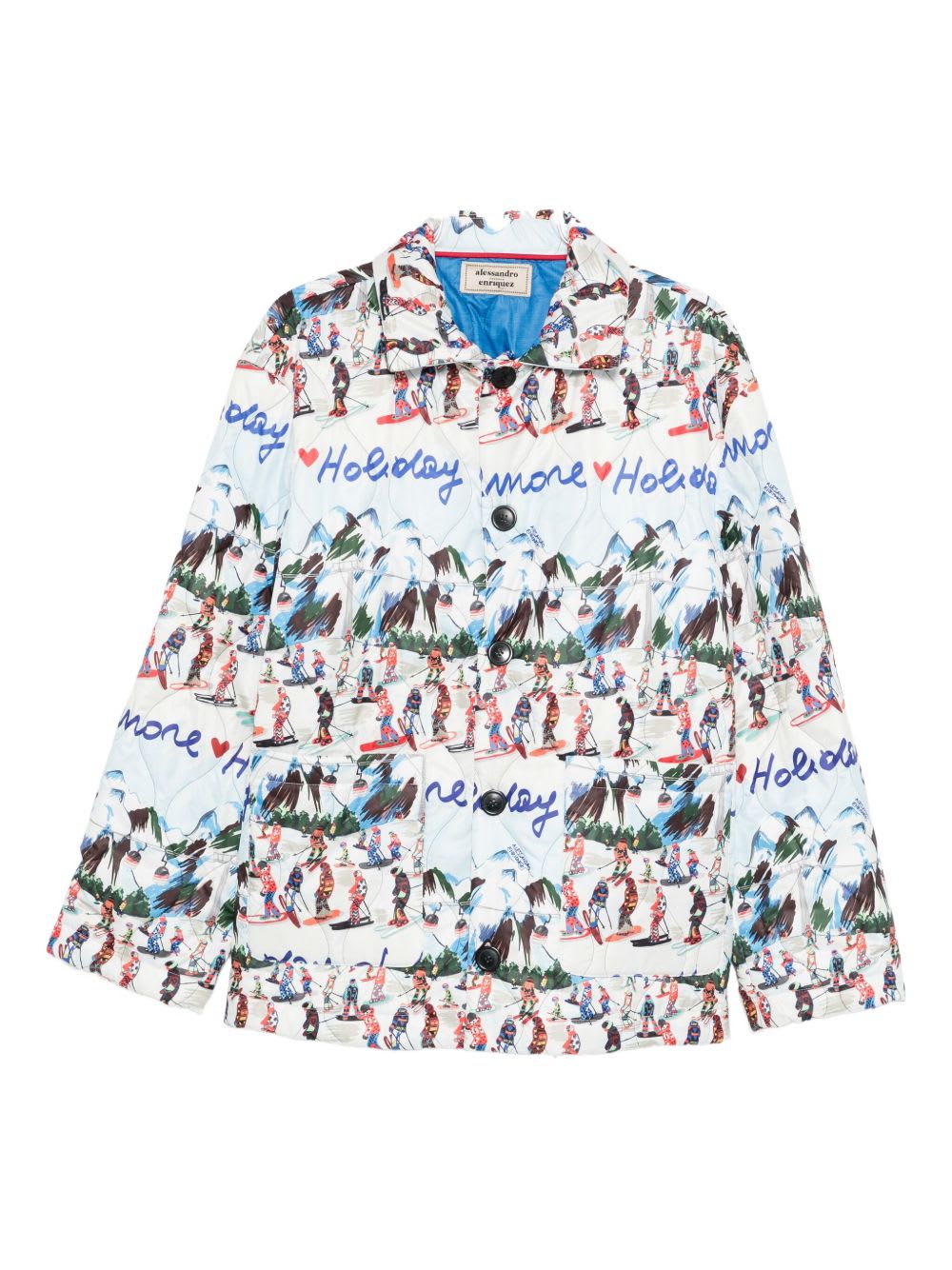Alessandro Enriquez Printed Quilted Jacket In Multi