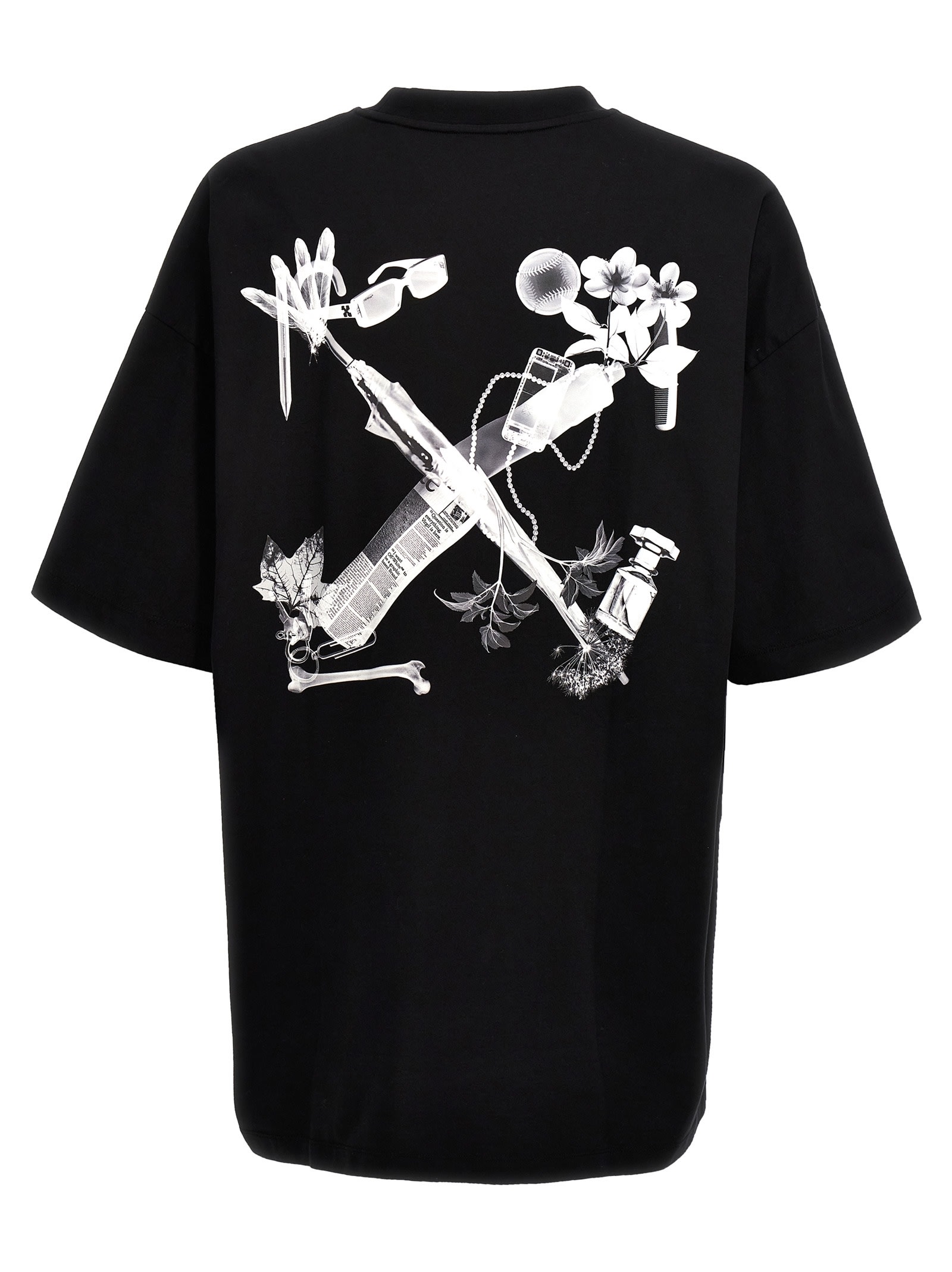 Shop Off-white Scan Arrow T-shirt In White/black