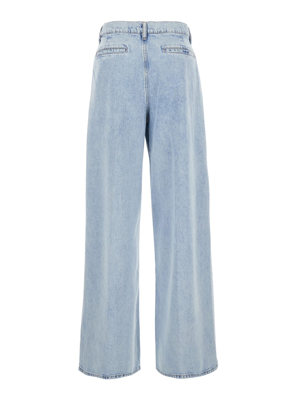 Frame Light Blue Wide Jeans In Light Blue