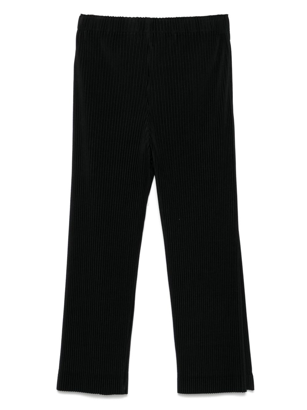 Issey Miyake Pleated Wide-leg Trousers In Black