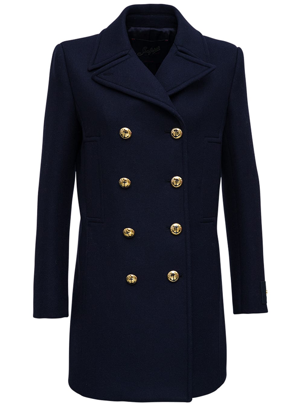 The Seafarer Nina Double-breasted Wool And Cashmere Blue Coat
