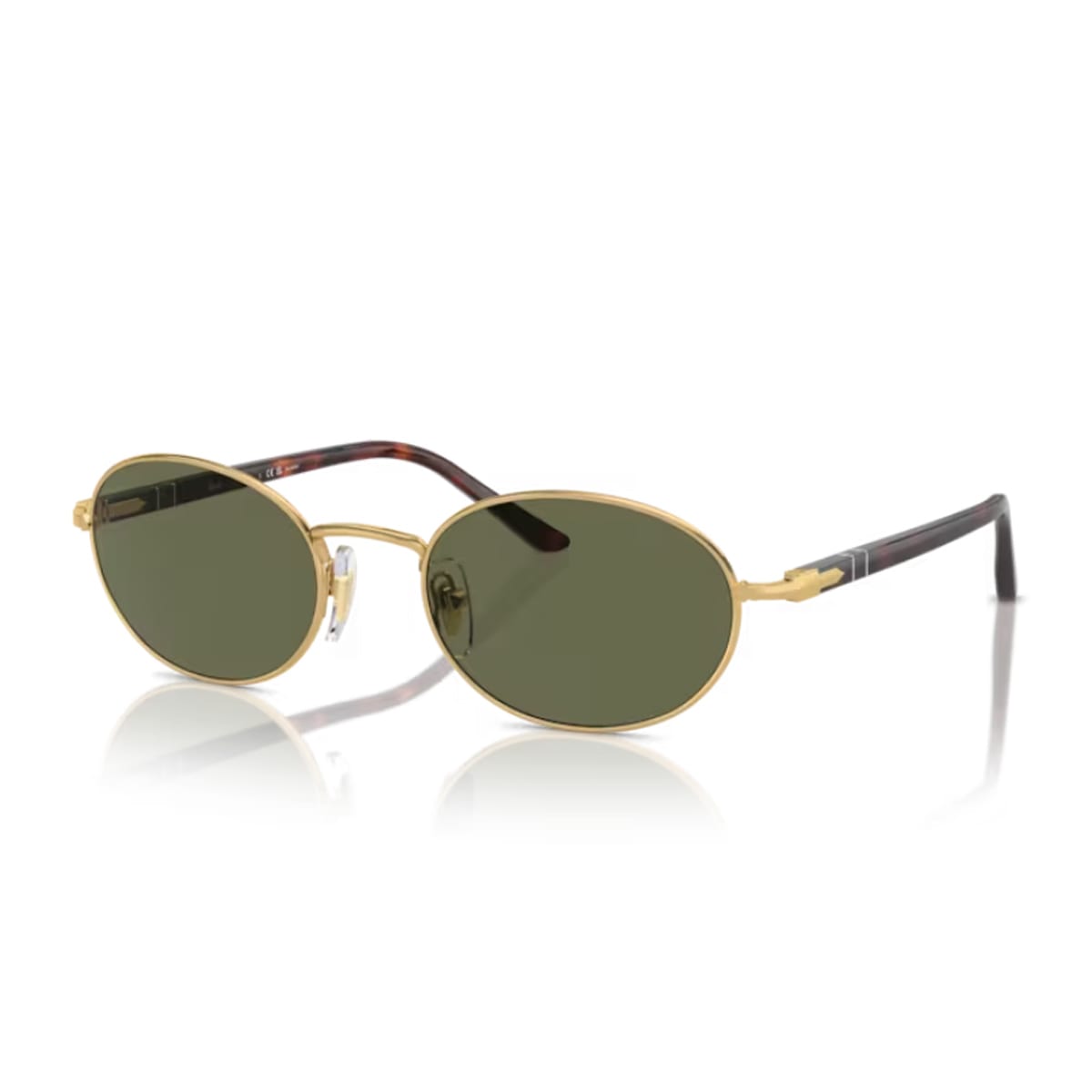 Persol Womens Gold Po1018s Ida Round-frame Metal Sunglasses In Polar Green