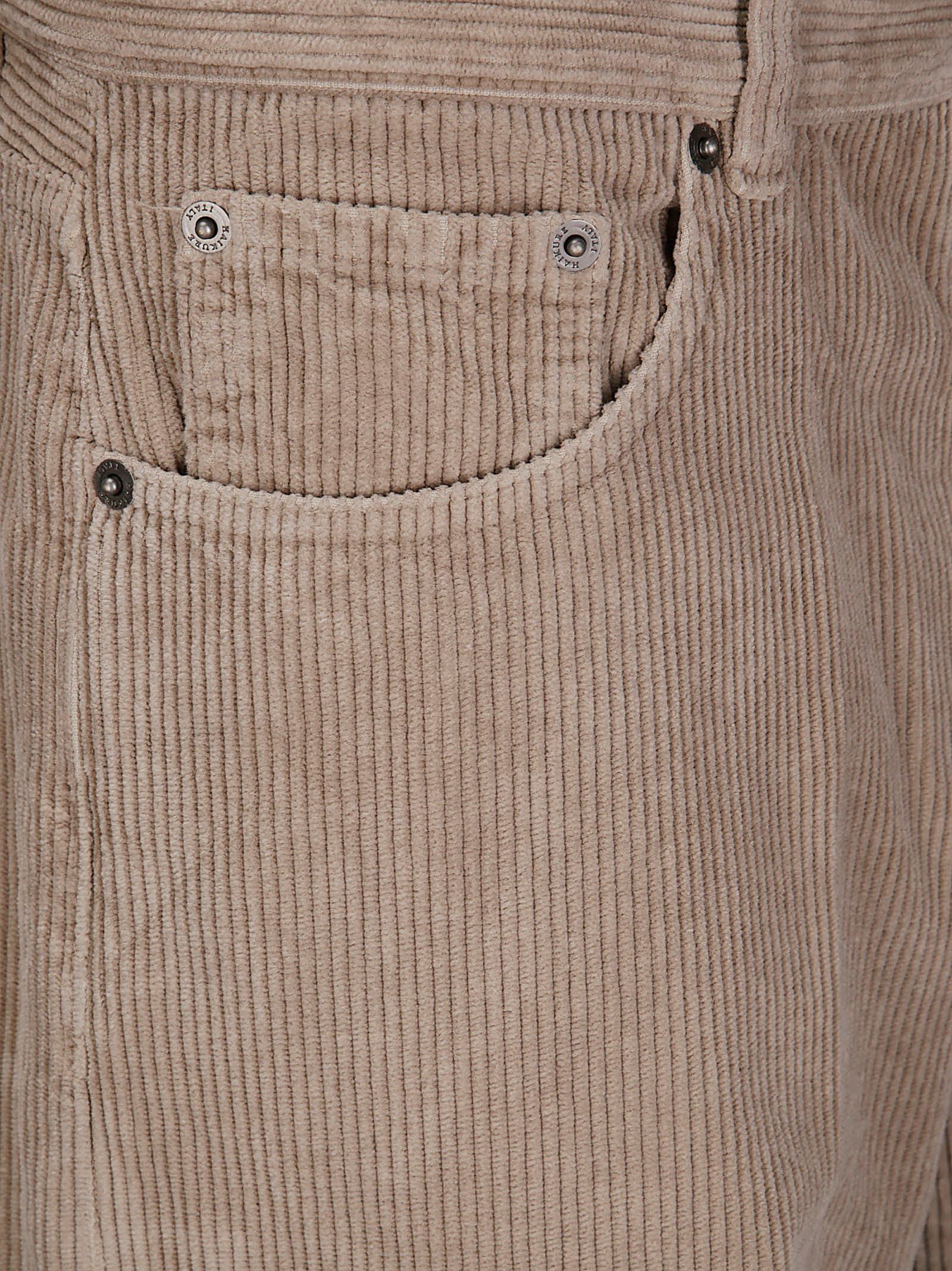 Haikure Wide-leg Corduroy Jeans-style Pants In Brown