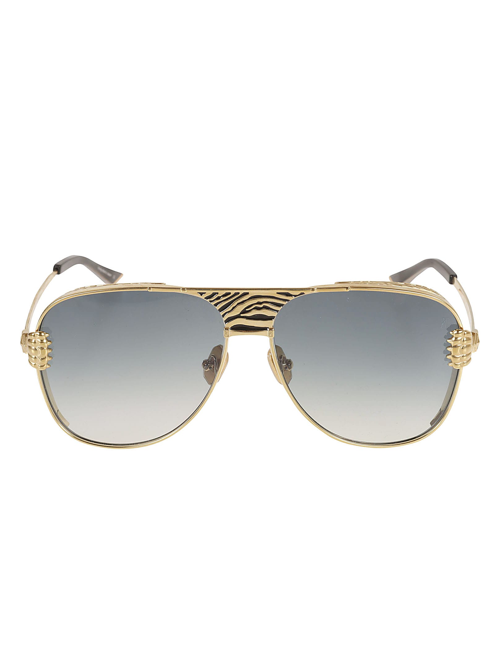 Shop Anna-karin Karlsson Yow Tiger Sunglasses In Gold/black