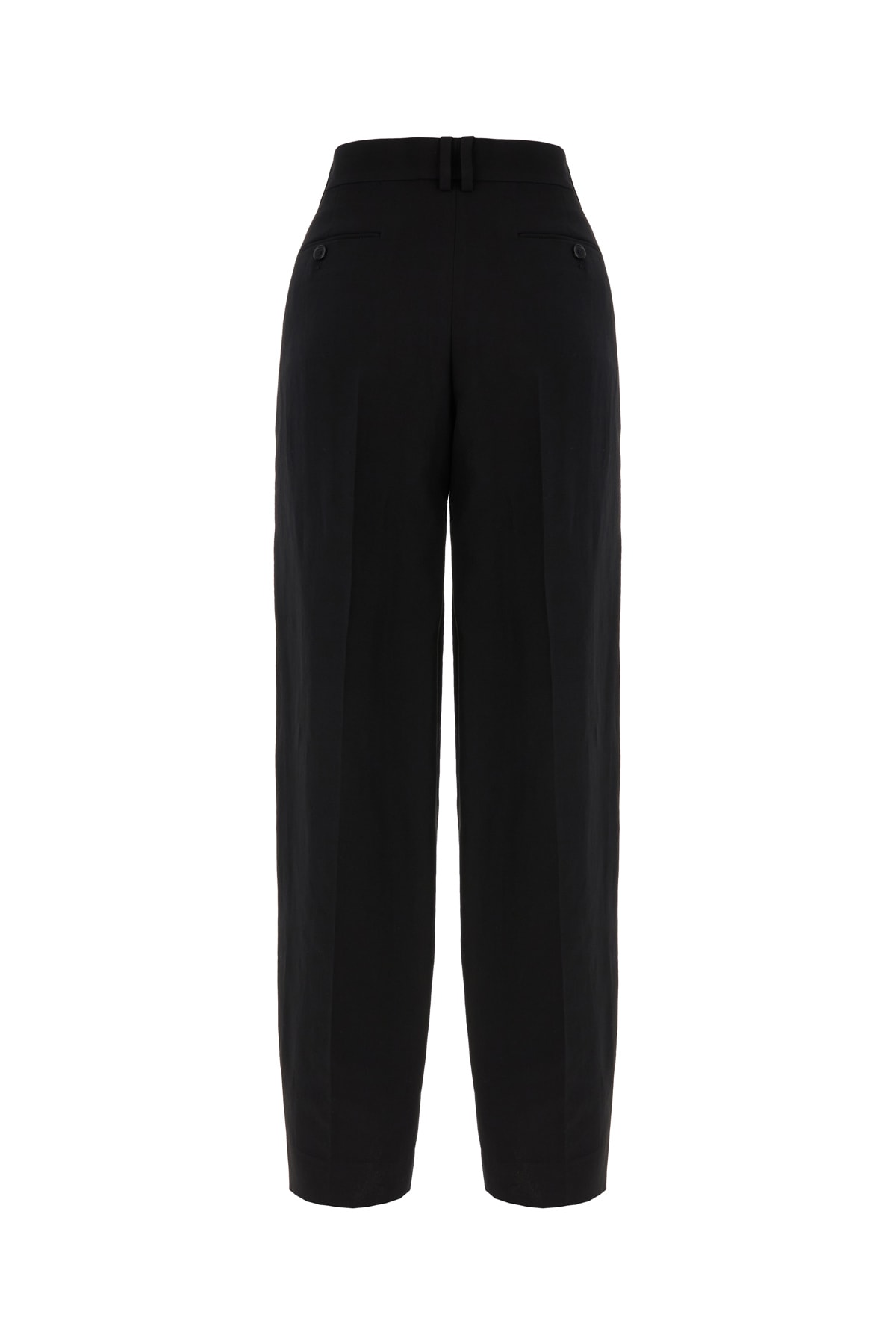 The Row Black Wool Blend Pants In Black