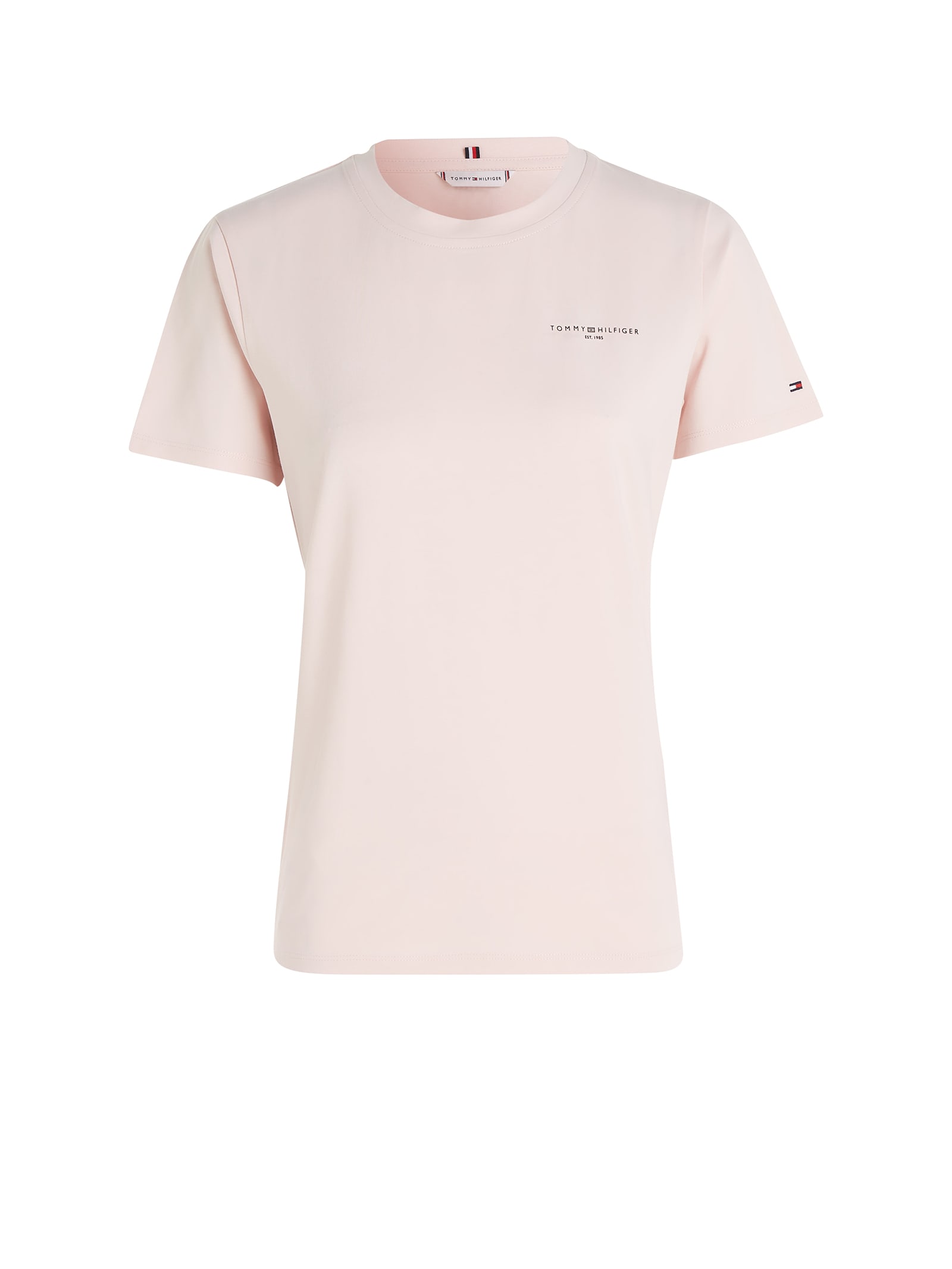 Shop Tommy Hilfiger 1985 Collection Signature T-shirt With Logo In Whimsy Pink