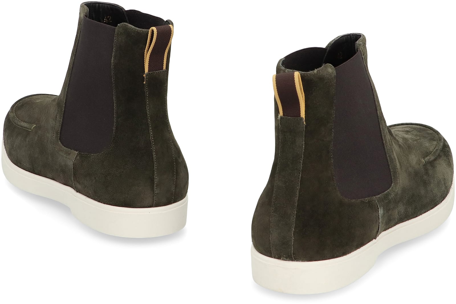 Moorer Cesar Suede Chelsea Boots In Green