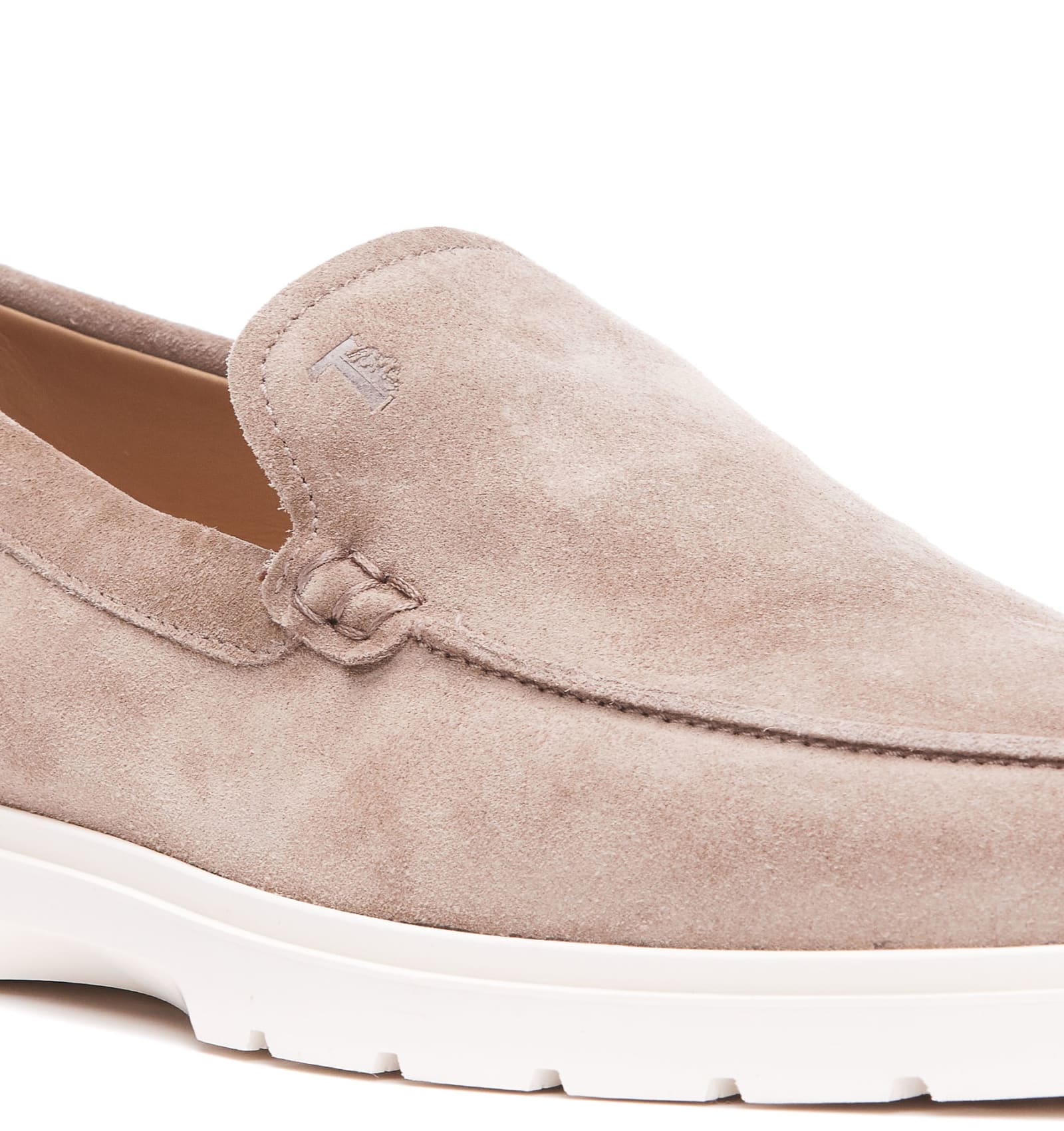 Shop Tod's Slipper Loafers In Beige