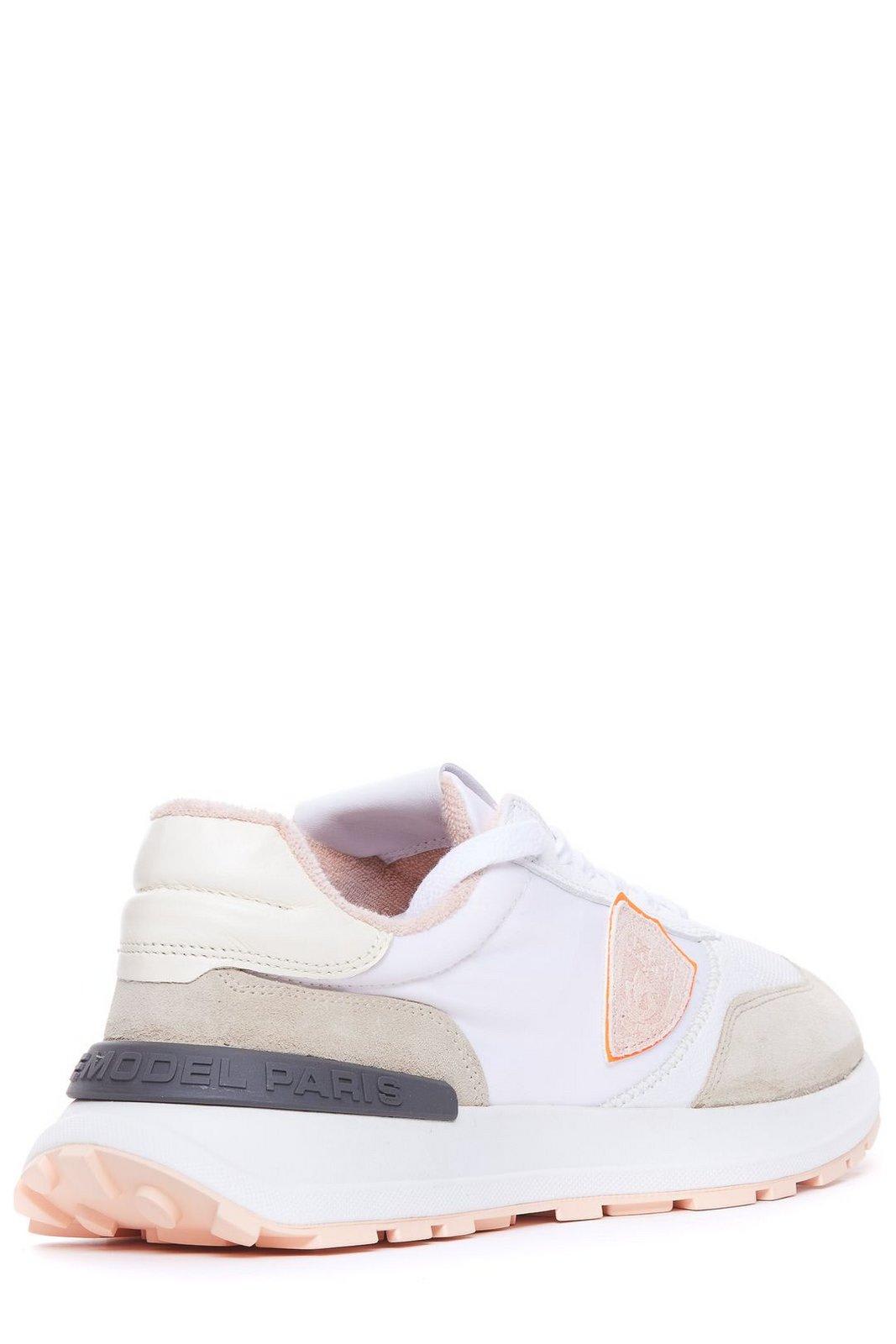 Shop Philippe Model Antibes Low-top Sneakers In Pink/neutrals