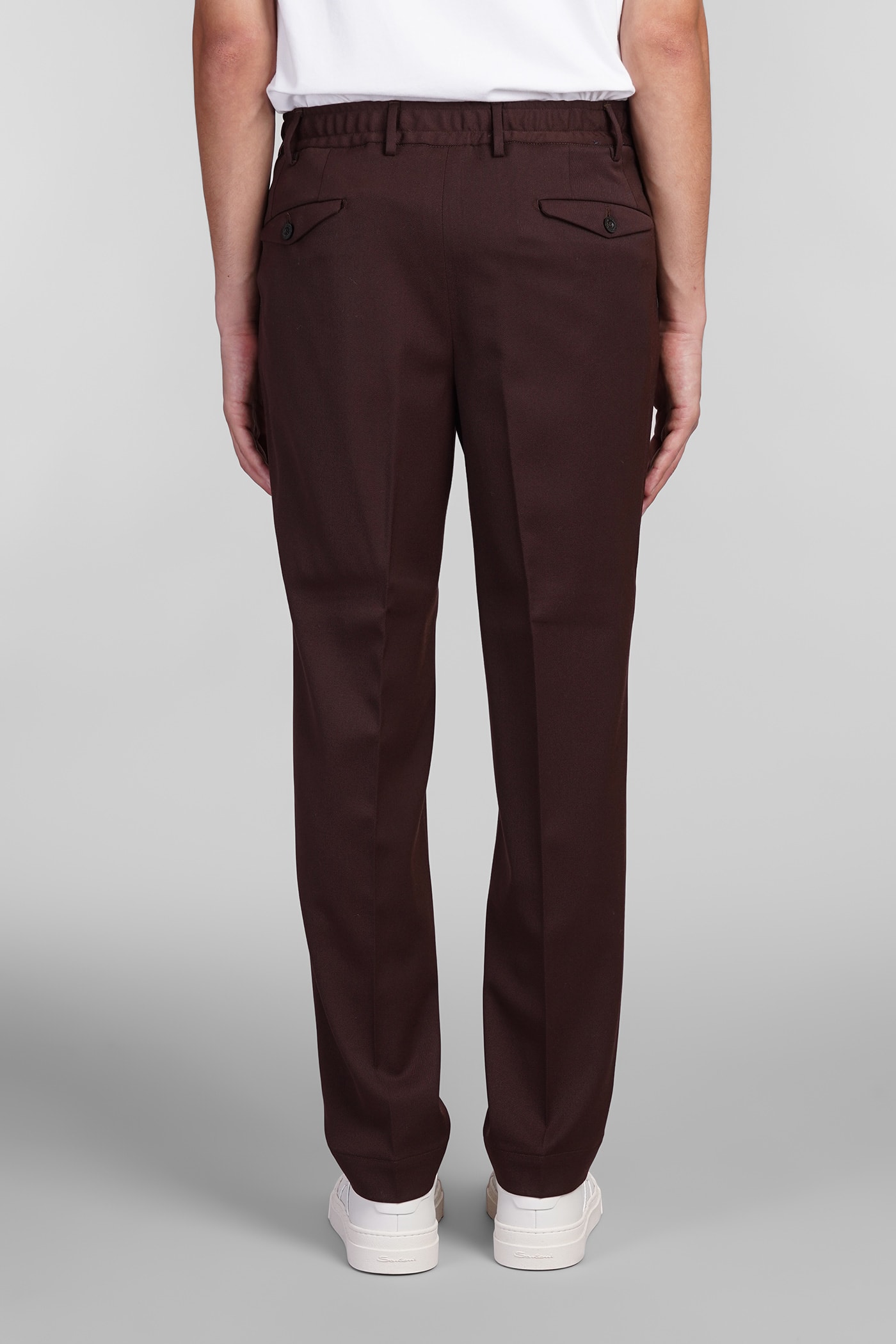 Shop Santaniello Irno Viag Pants In Bordeaux Polyester