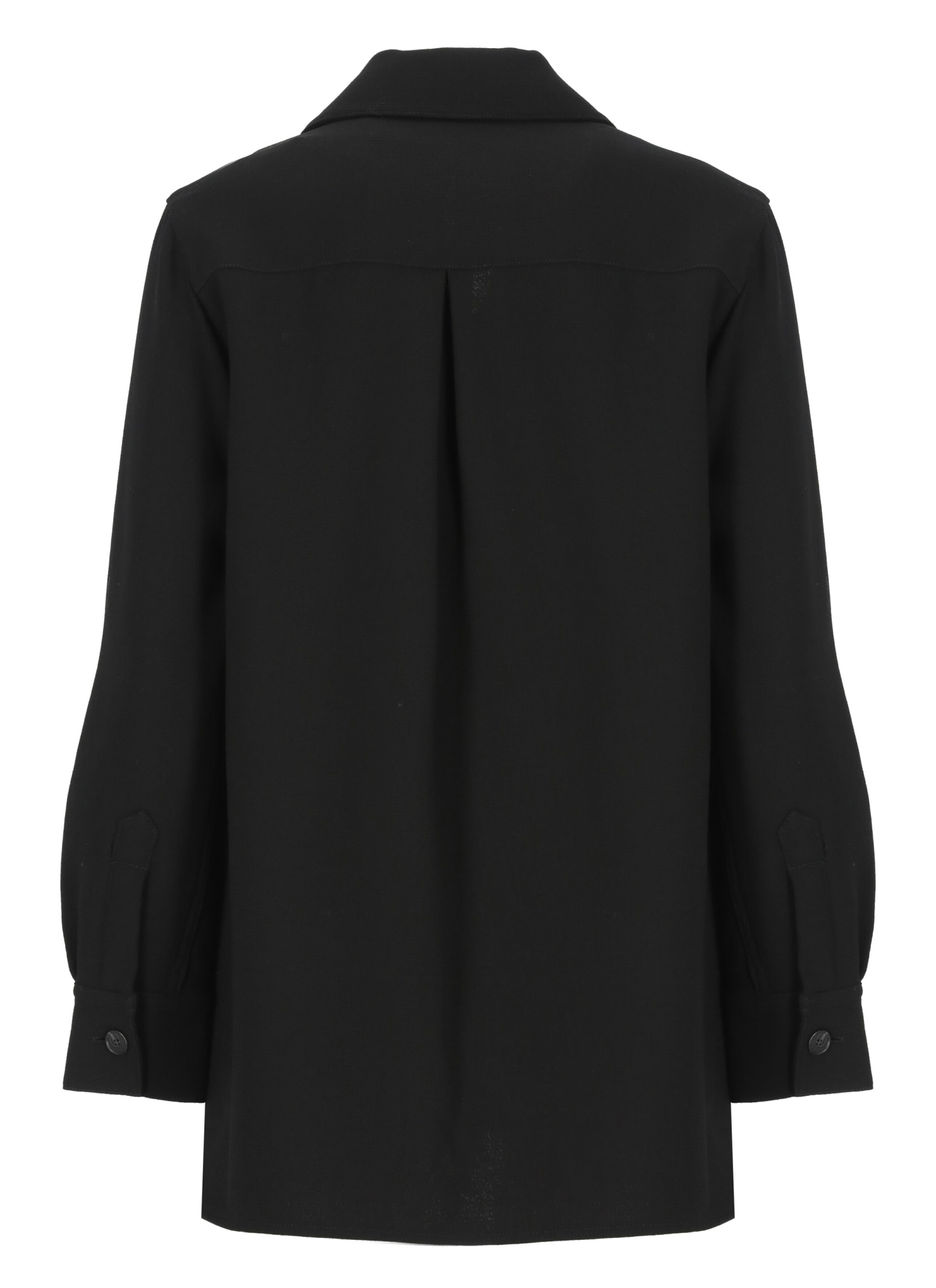 Shop Ralph Lauren Wool Coat In Black