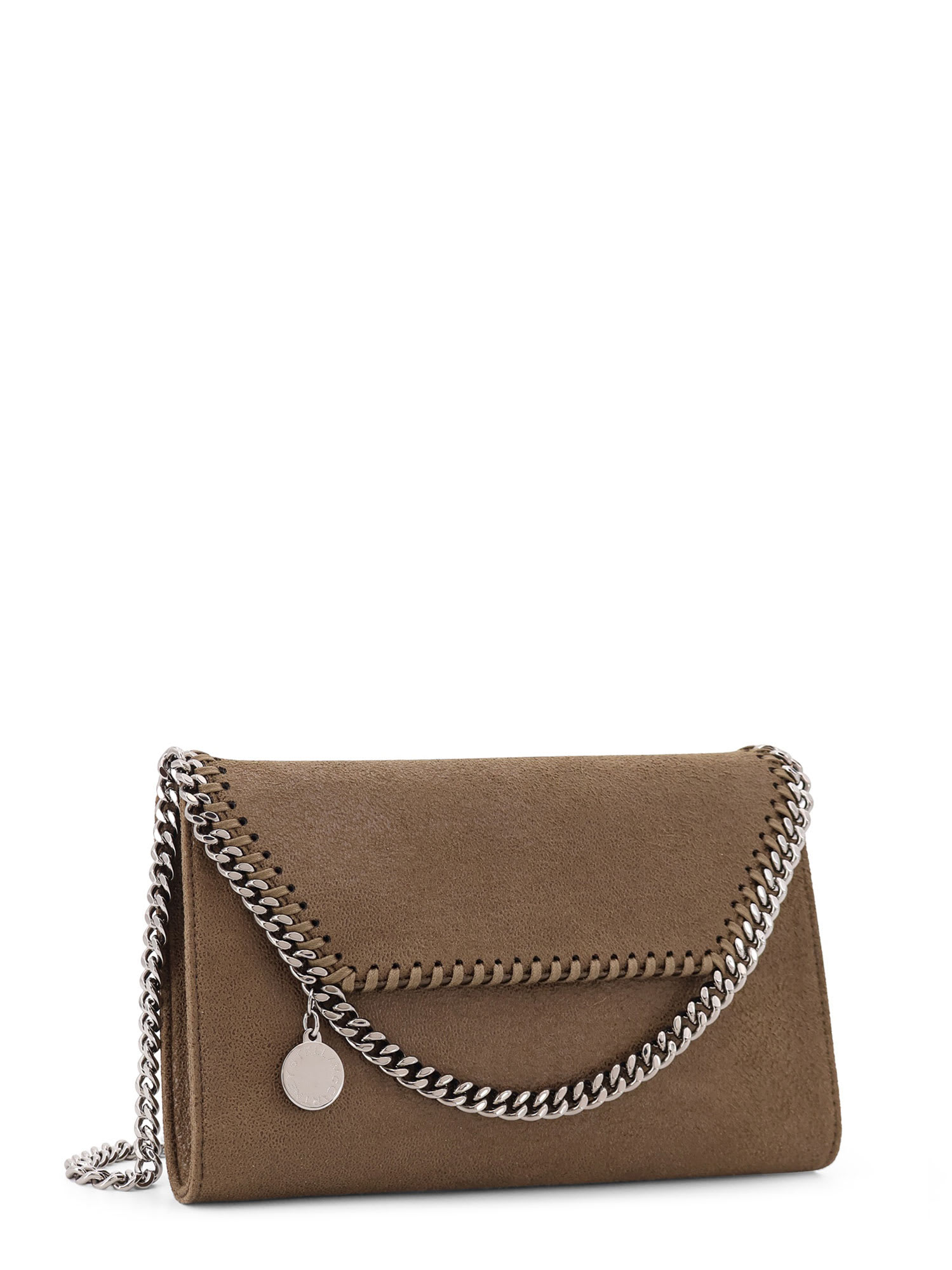 Stella Mccartney Falabella Wallet Shaggy Deer Shoulder Bag In Brown